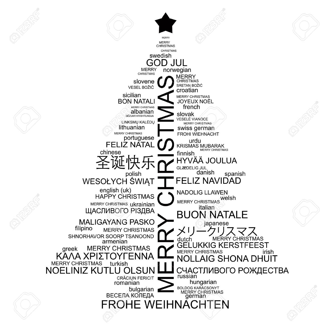 christmas tree shape from