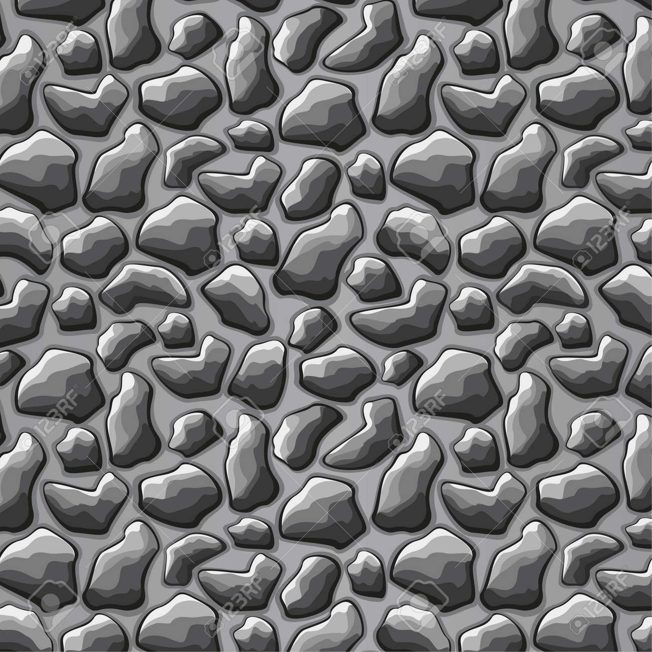 石のシームレスなテクスチャ背景シームレス テクスチャ ストーンウォール灰色のベクトルの背景 のイラスト素材 ベクタ Image