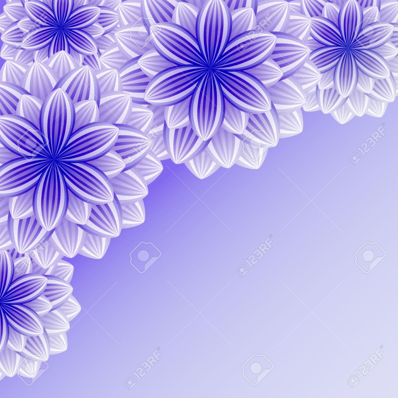 Beautiful Ornamental Background With Violet Flowers Stylish Trendy Romantic Wallpaper Greeting Or Invitation Card For Life Events With Place For Text Vector Illustration Royalty Free Svg Cliparts Vectors And Stock Illustration Image