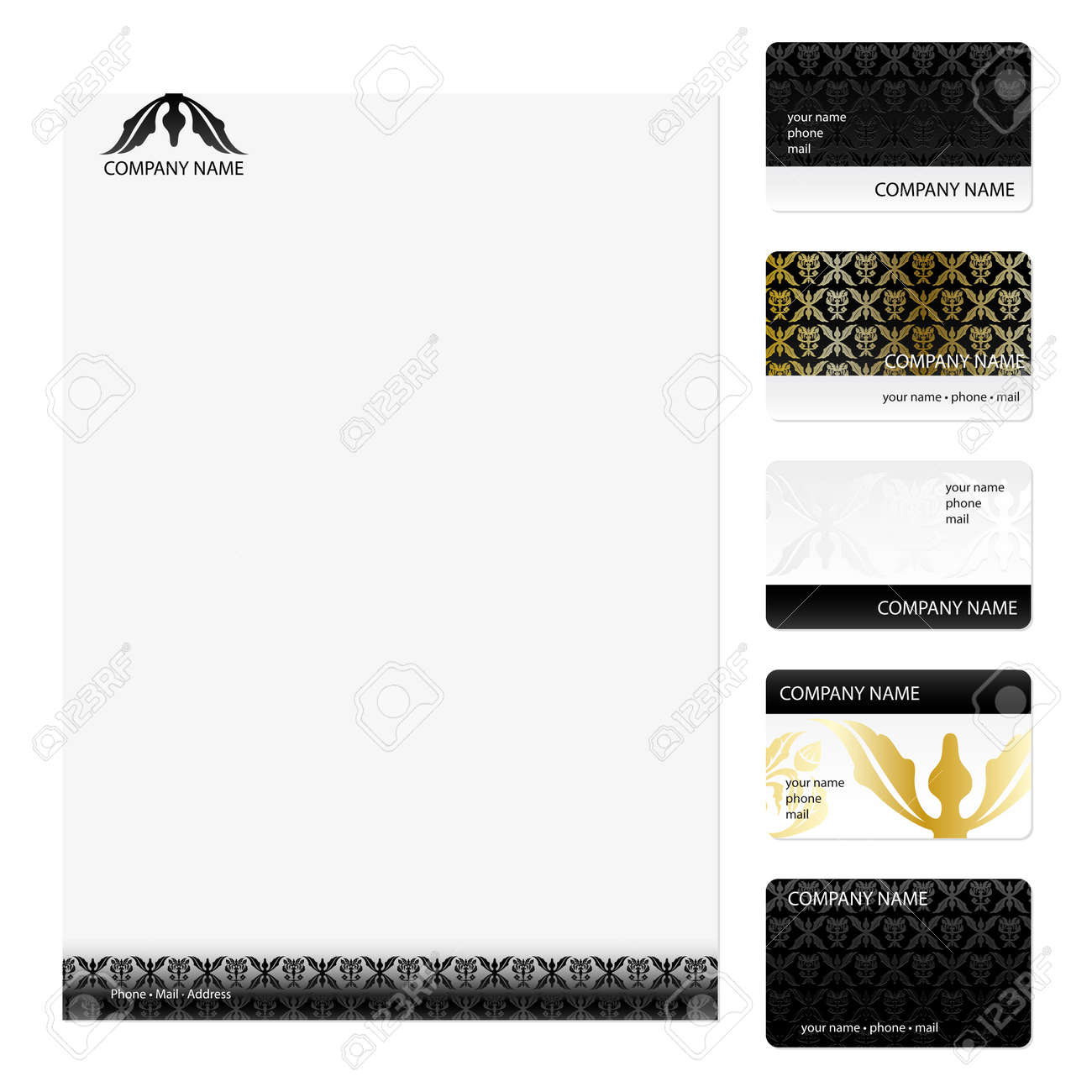 damask business cards