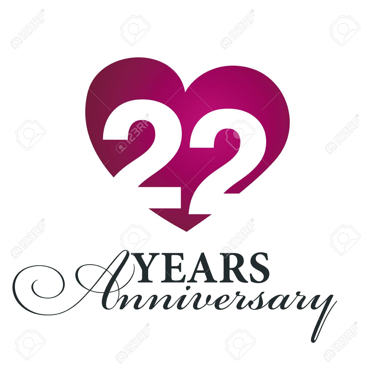 22 years anniversary symbol royalty free cliparts vectors and