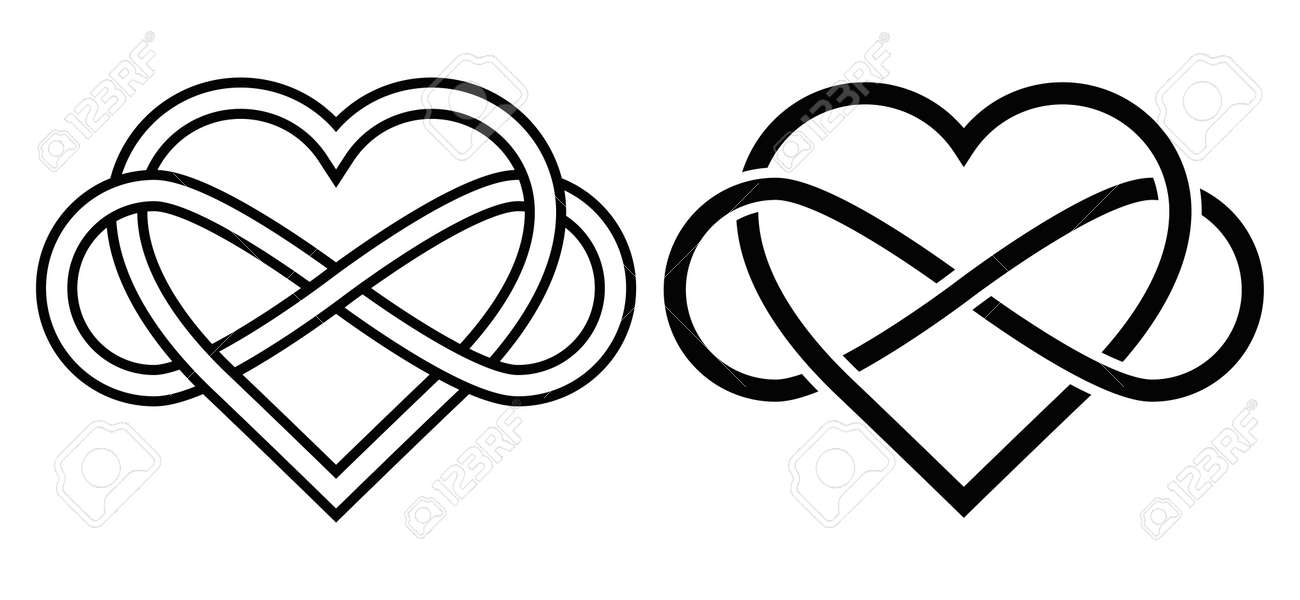 Verflochten Herz Mit Dem Zeichen Der Unendlichkeit Fur Immer Lieben Lizenzfrei Nutzbare Vektorgrafiken Clip Arts Illustrationen Image 52161563
