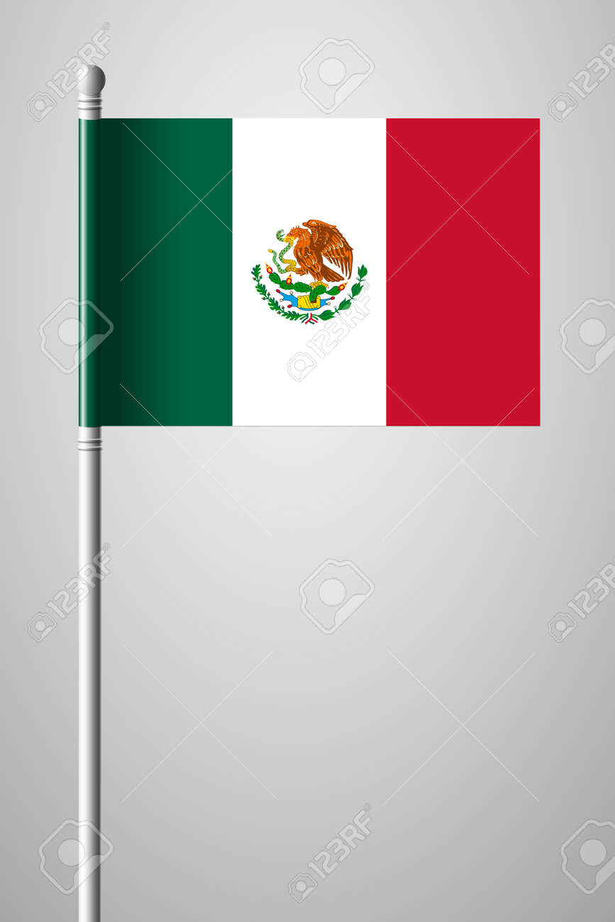 メキシコの旗 旗竿上の国旗 灰色の背景に隔離された図 のイラスト素材 ベクタ Image メキシコの旗 旗竿上の国旗 灰色の背景に隔離された図 のイラスト素材 ベクタ Image