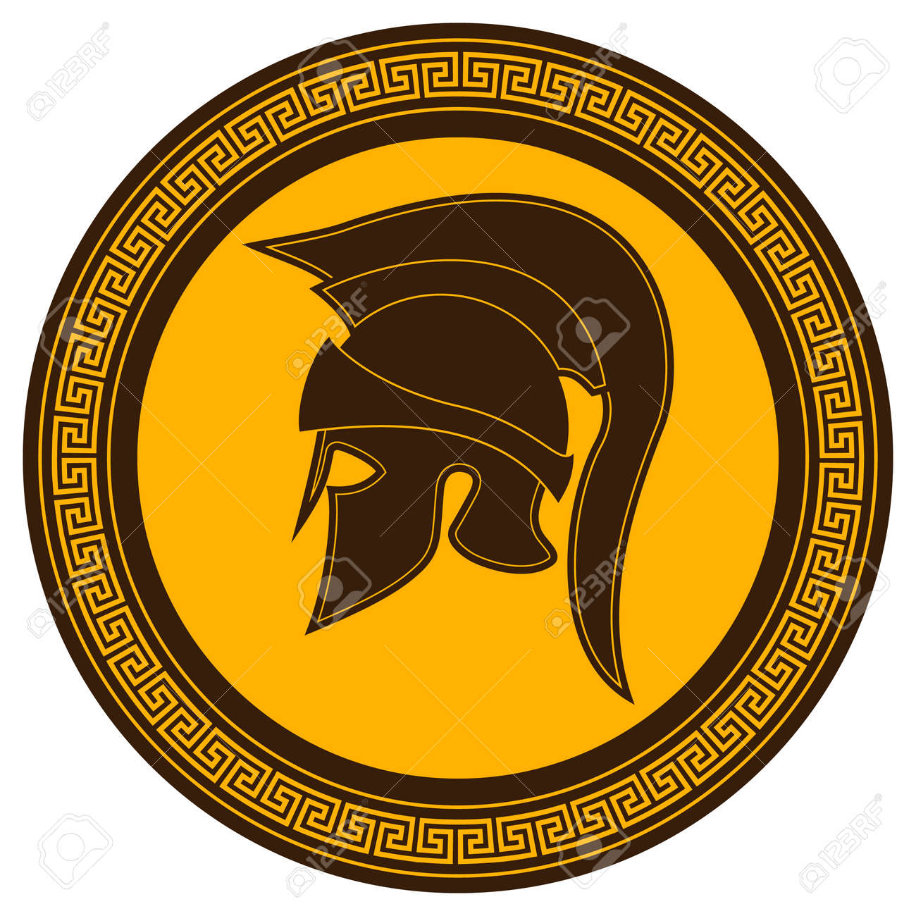 Ancient Greek Helmet With A Crest On The Shield On A White Background.  Silhouette Spartan Helmet. Vector Roman Helmet Royalty Free SVG, Cliparts,  Vectors, and Stock Illustration. Image 73274463., image size:1300x1300