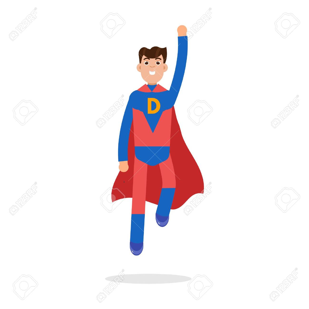 Father Superheroes. Super Dad Character. Vector Illustration.  免版税剪贴画，向量插图和库存图片. Image 83824397, image size:1300x1300