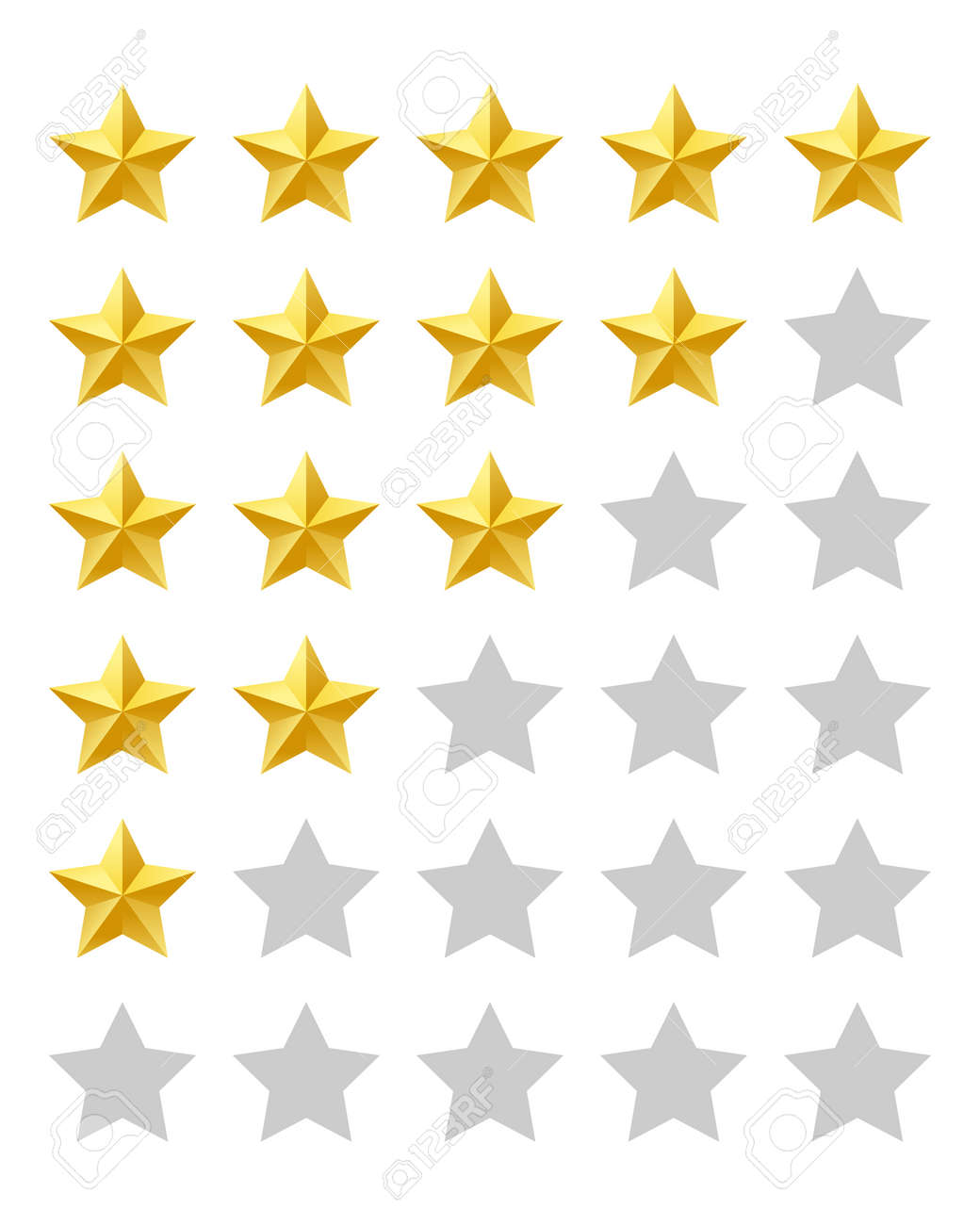 5 つ星の評価のイラスト素材 ベクタ Image