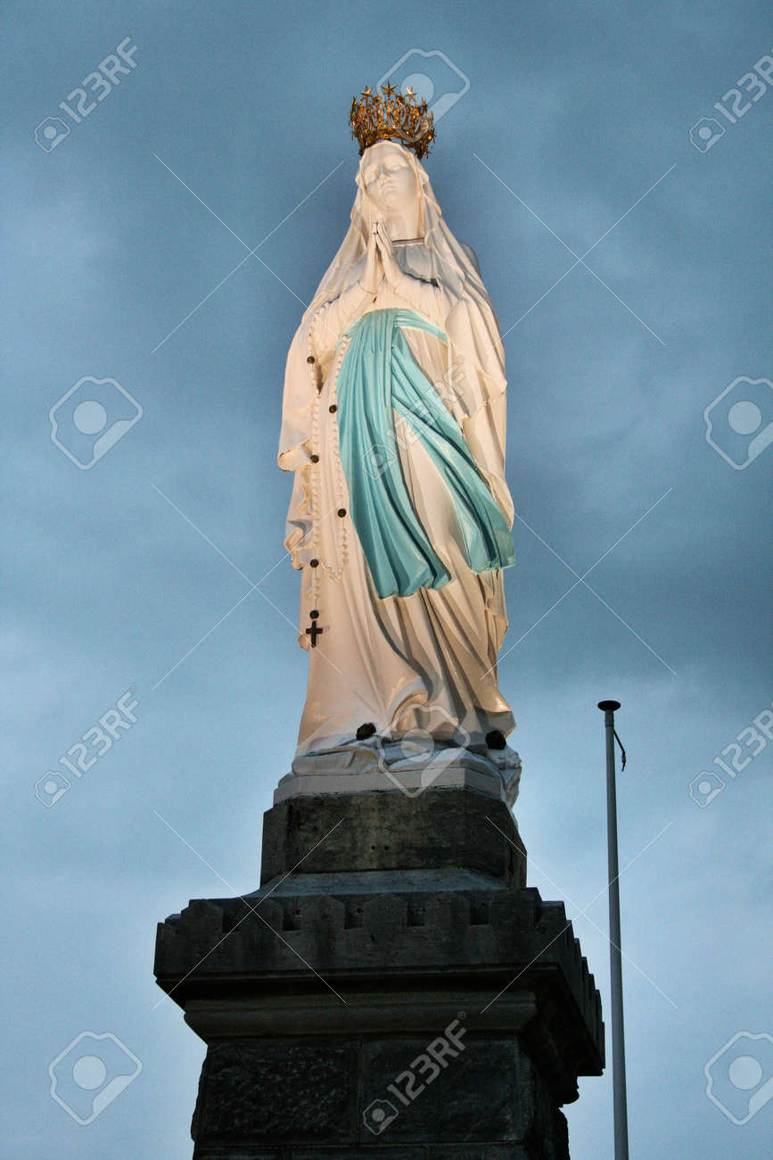 超超希少極美45cm】✞ ルルドの聖母マリア像 宗教彫刻 アンティーク