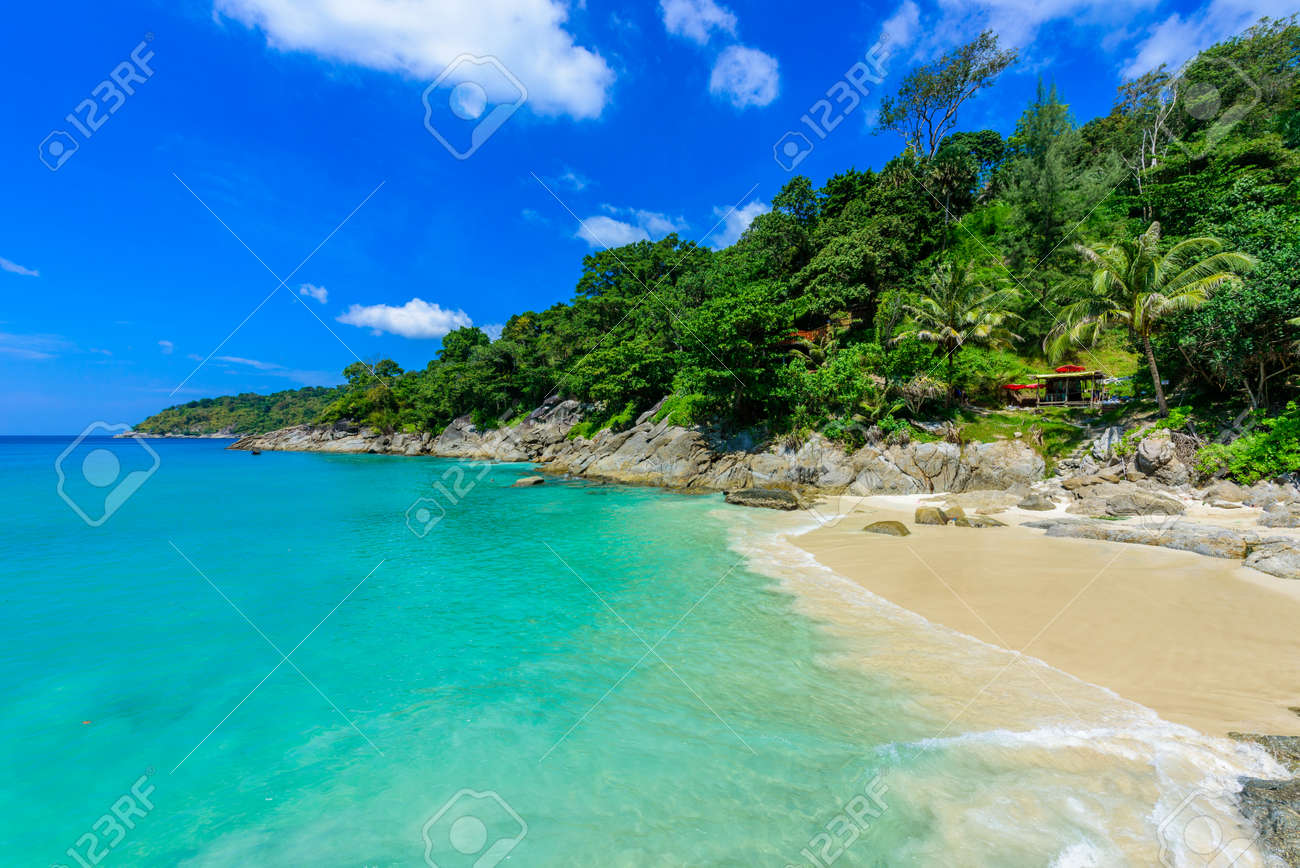 Freedom Beach Phuket Thailand Tropical Island With White