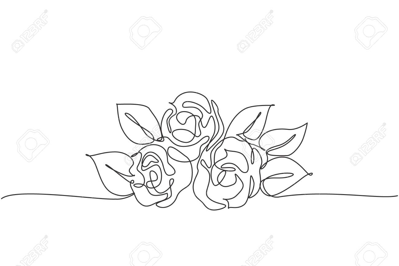 Single Continuous Line Drawing Of Fresh Romantic Beautiful Rose Royalty Free Cliparts Vectors And Stock Illustration Image Single Continuous Line Drawing Of Fresh Romantic Beautiful Rose Royalty Free Cliparts Vectors And Stock Illustration Image