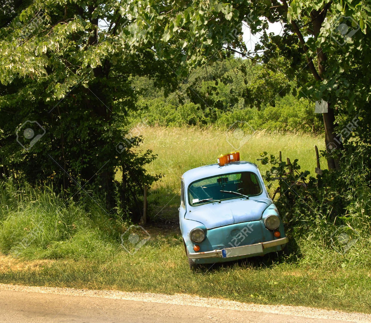 Old Car For Sale >> Honey In Glass Jars For Sale On The Top Of Old Car Parked By Old Car For Sale >> Honey In Glass Jars For Sale On The Top Of Old Car Parked By