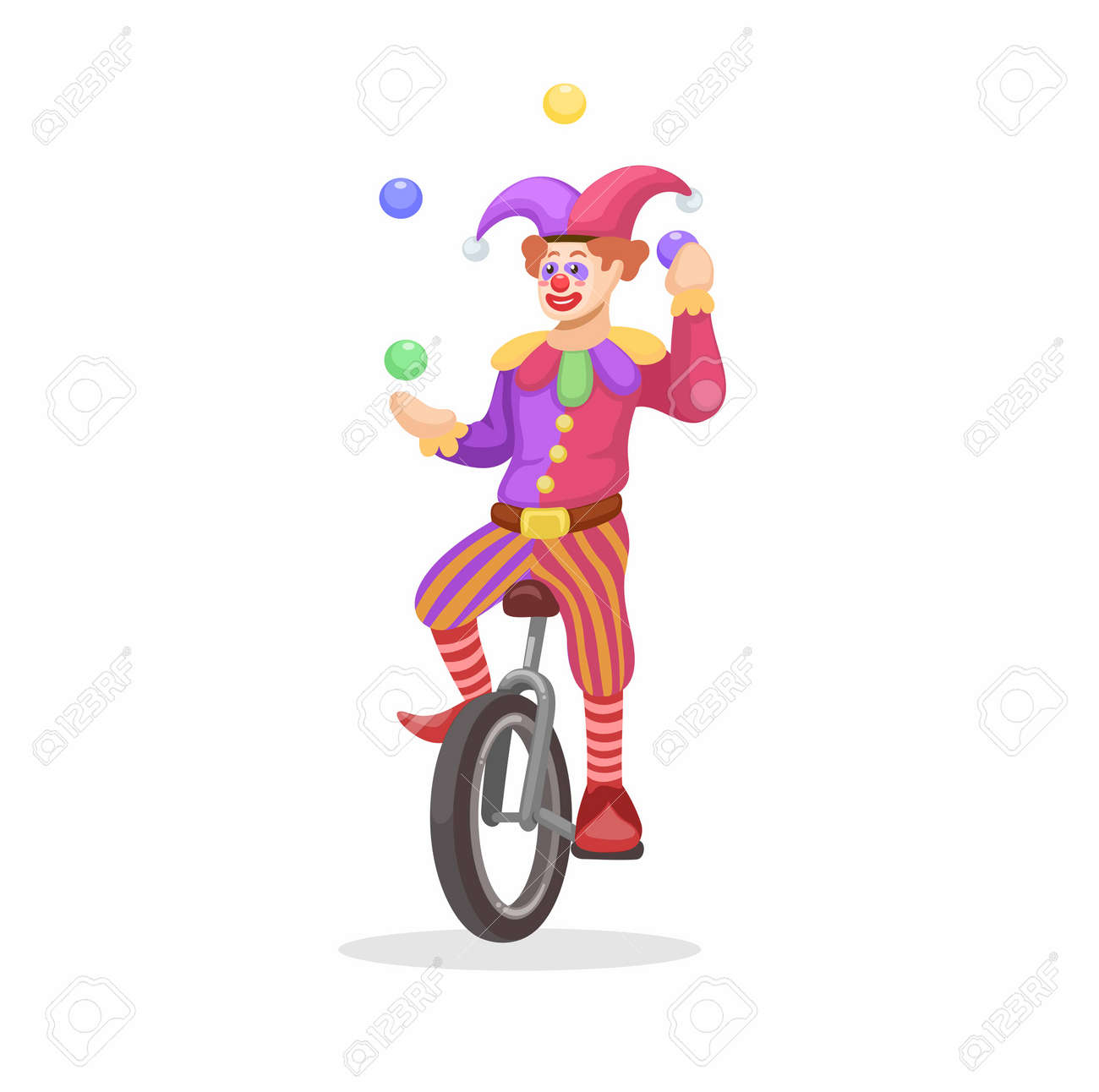 Bel Art COLLECTION レトロなピエロランプ 一輪車陶器製 置物 【公式通販】