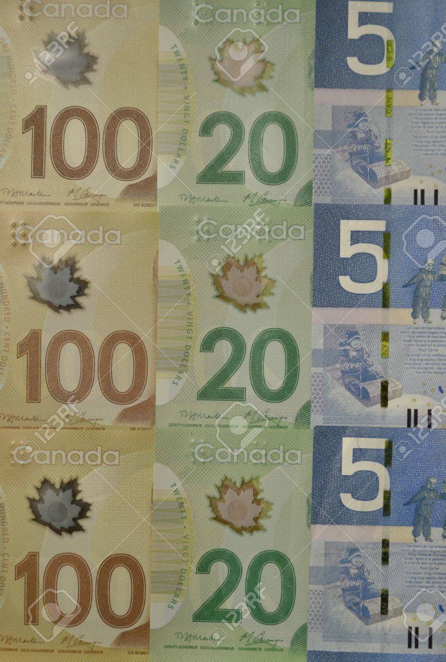캐나다 100, 20, 5 달러 지폐, 캐나다 돈 로열티 무료 사진, 그림, 이미지 그리고 스톡포토그래피. Image 26158899