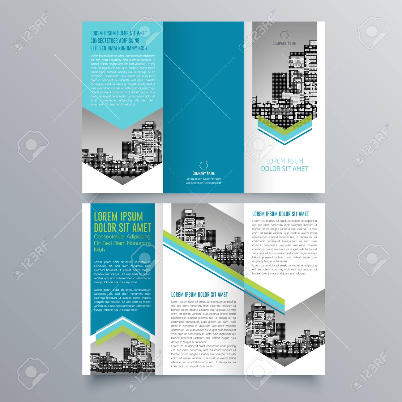 creative tri fold brochure design ロイヤリティフリークリップアート