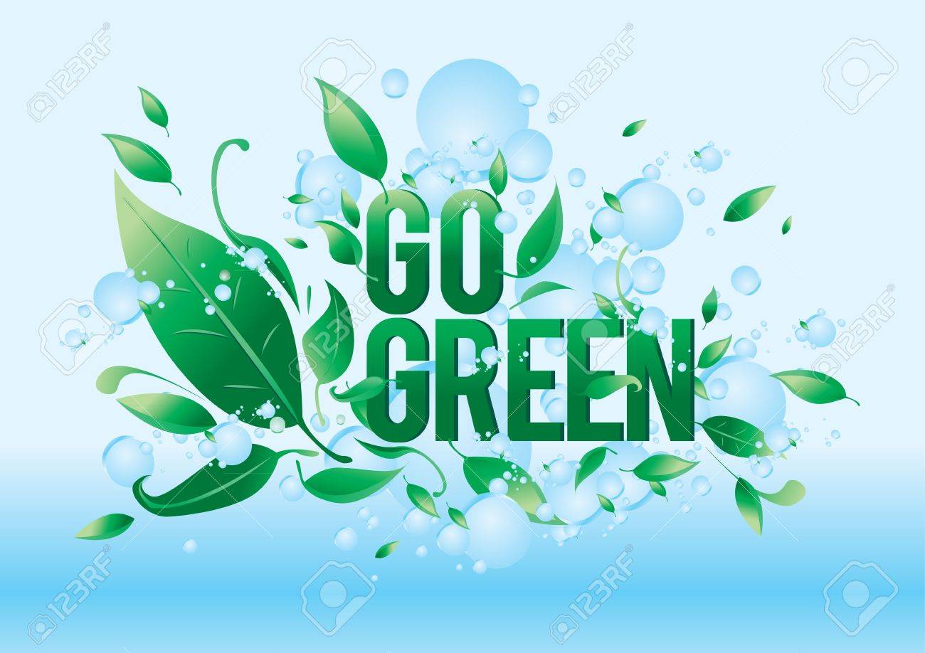 go green symbol style design royalty free cliparts vectors and