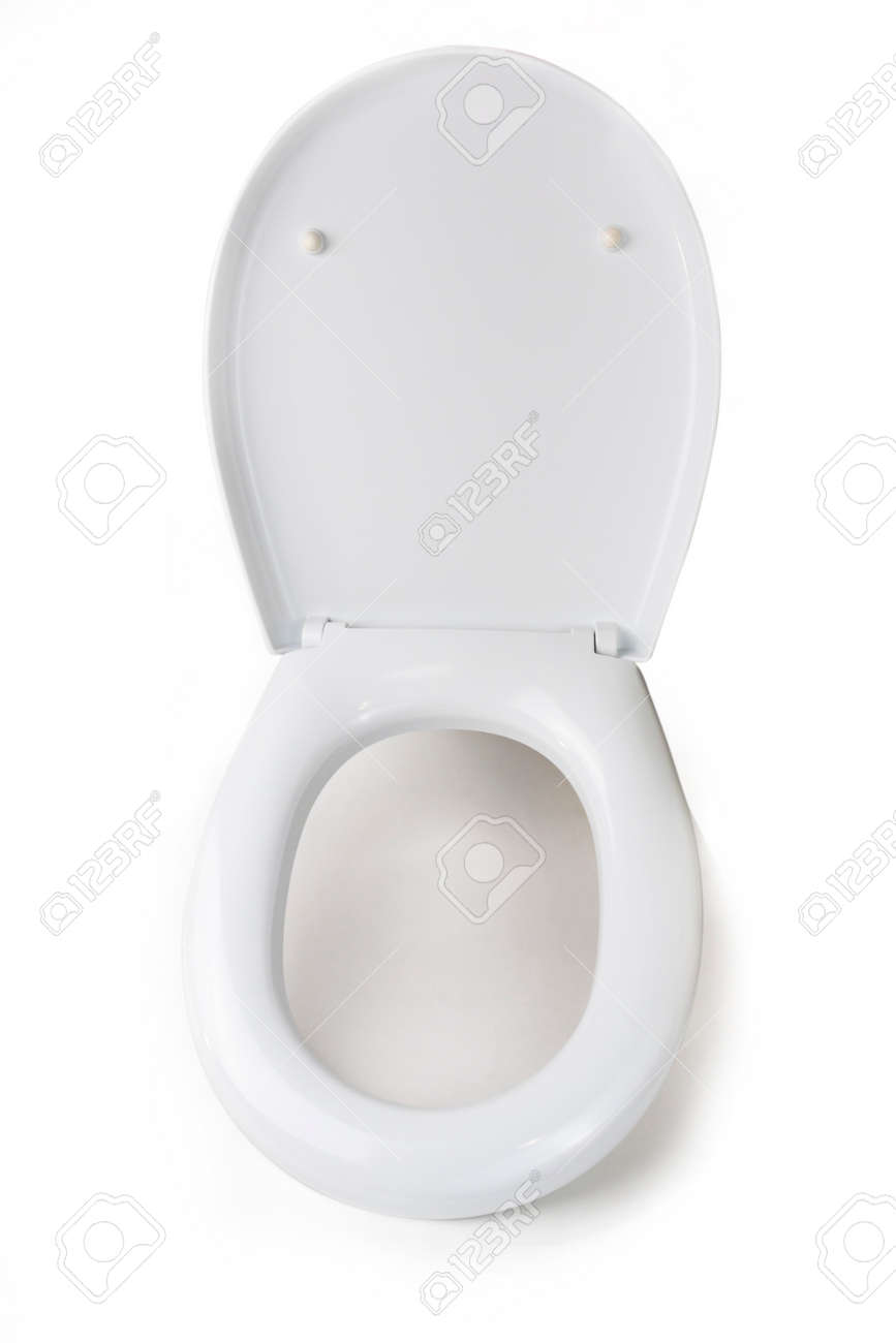 on a white background, a toilet lid. close-up. isolation - 136841945 on a white background, a toilet lid. close-up. isolation - 136841945
