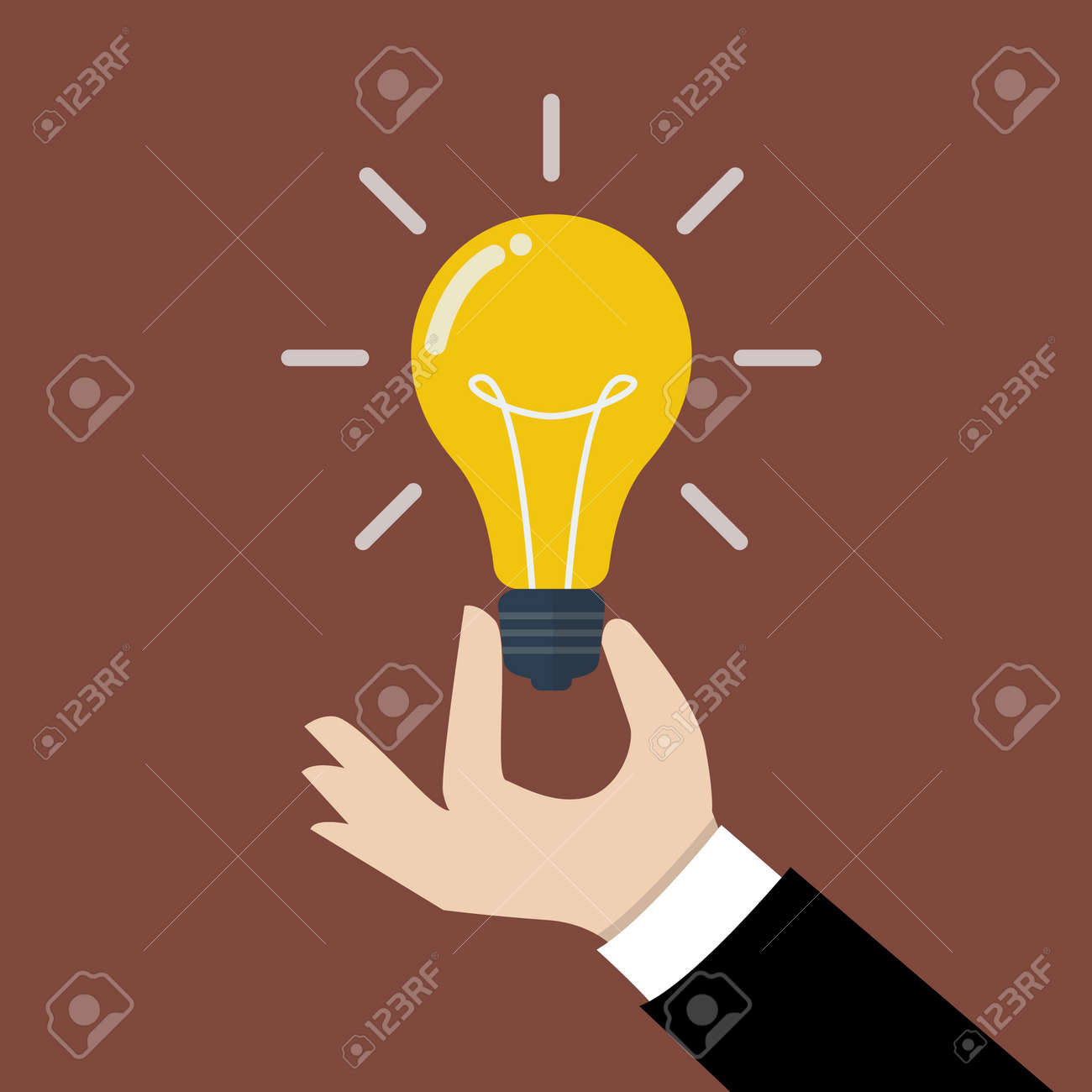 Hand holding light bulb. Business idea concept. - 43296357 Hand holding light bulb. Business idea concept. - 43296357