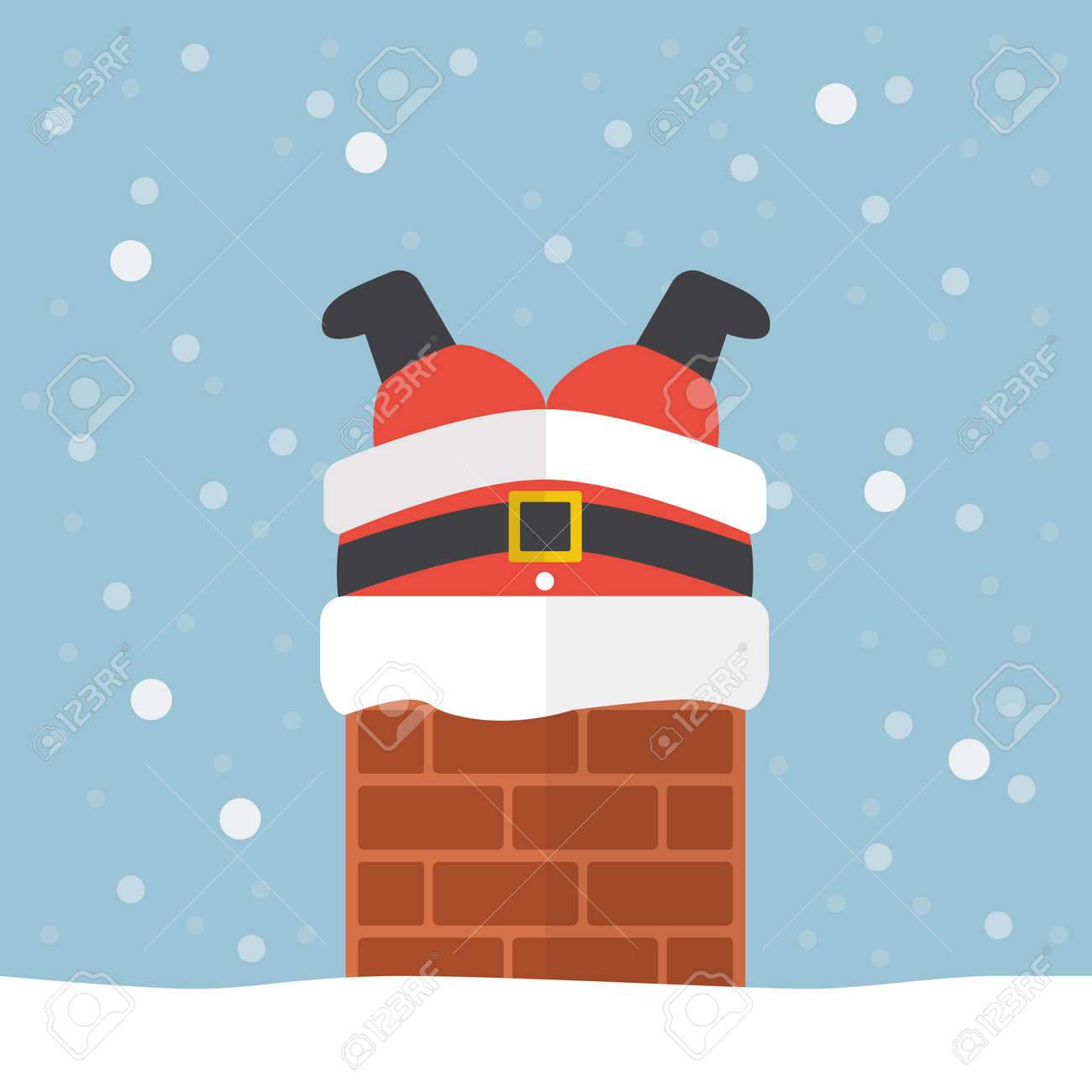 santa claus stuck in