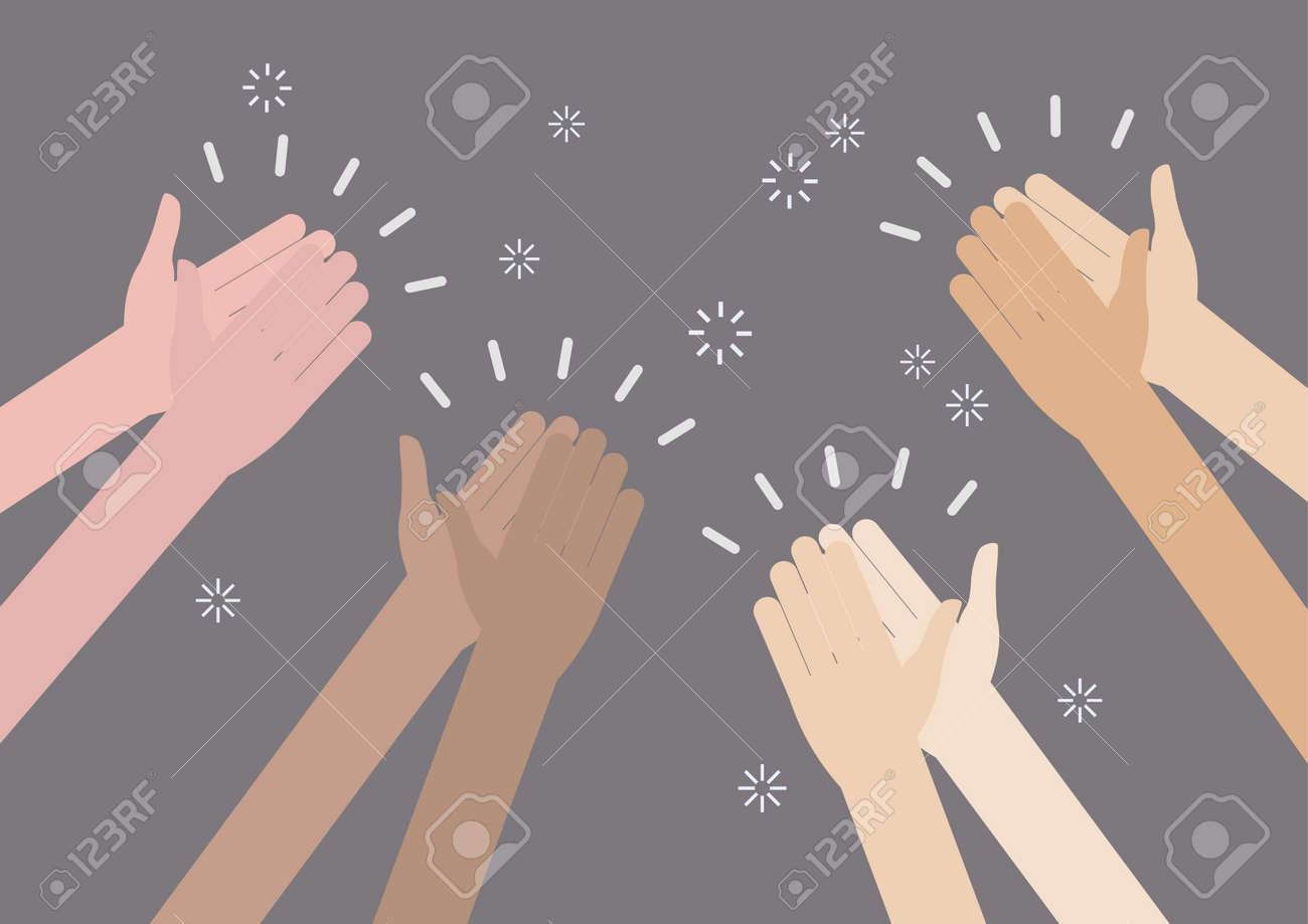 Human hands clapping ovation. vector illustration - 66693117 Human hands clapping ovation. vector illustration - 66693117