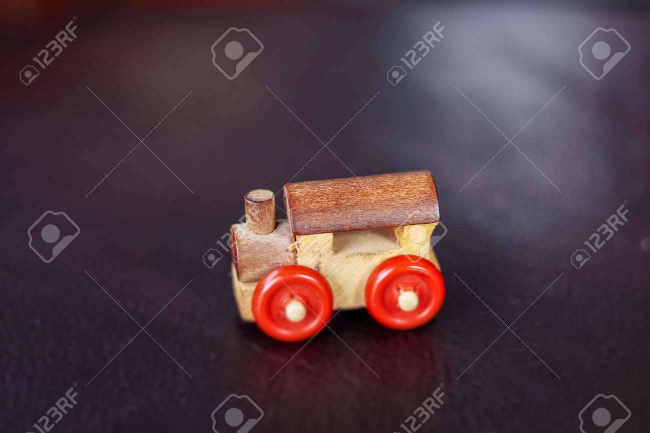 handmade wooden toy train