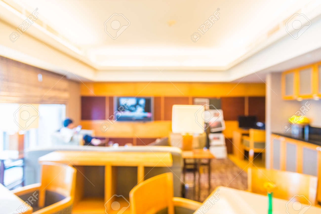 抽象的なぼかしロビー ホテル背景 の写真素材 画像素材 Image