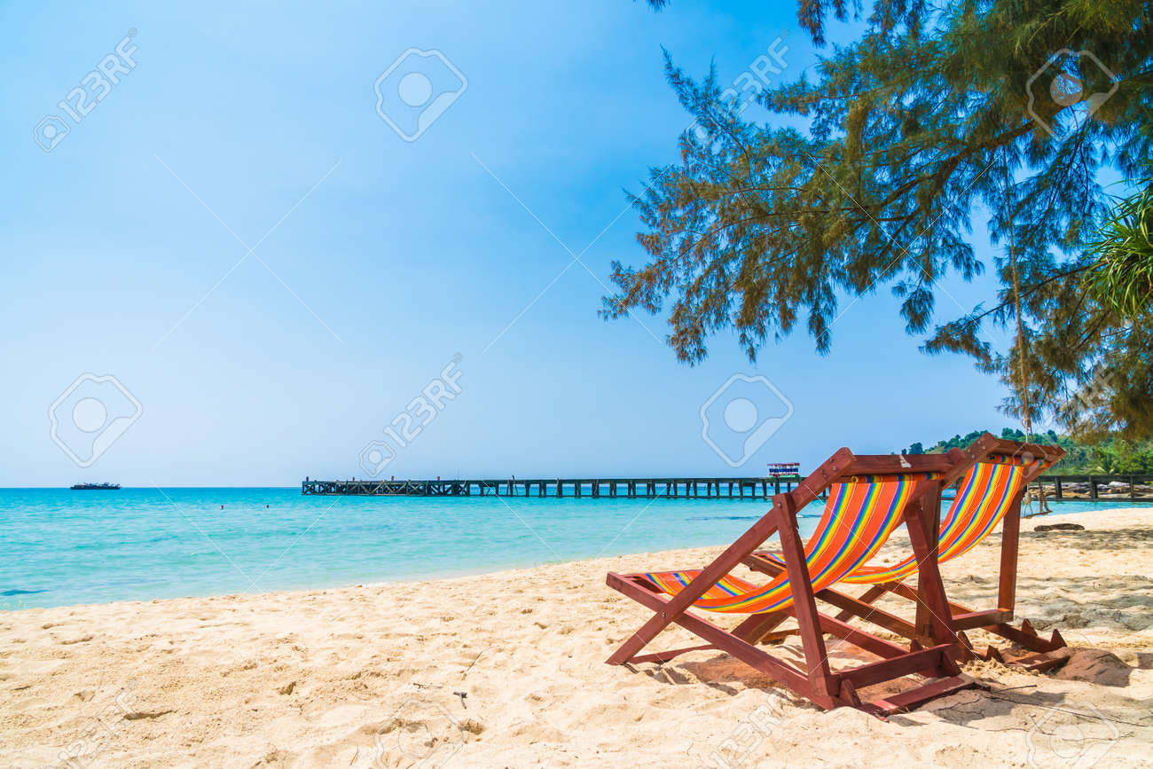 a chair on the beach