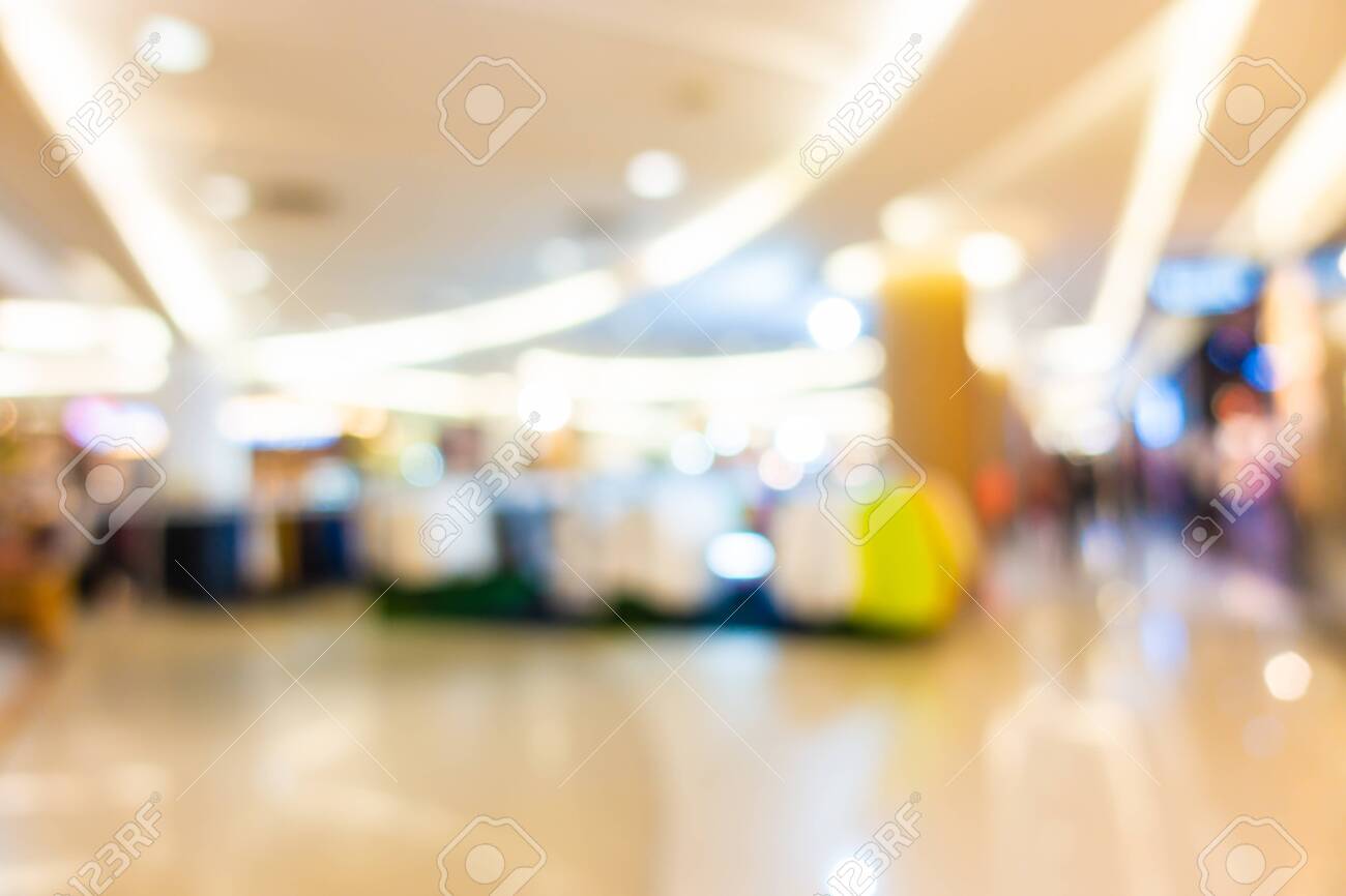Abstract blur shopping mall in department store interior for background - 136414436 Abstract blur shopping mall in department store interior for background - 136414436