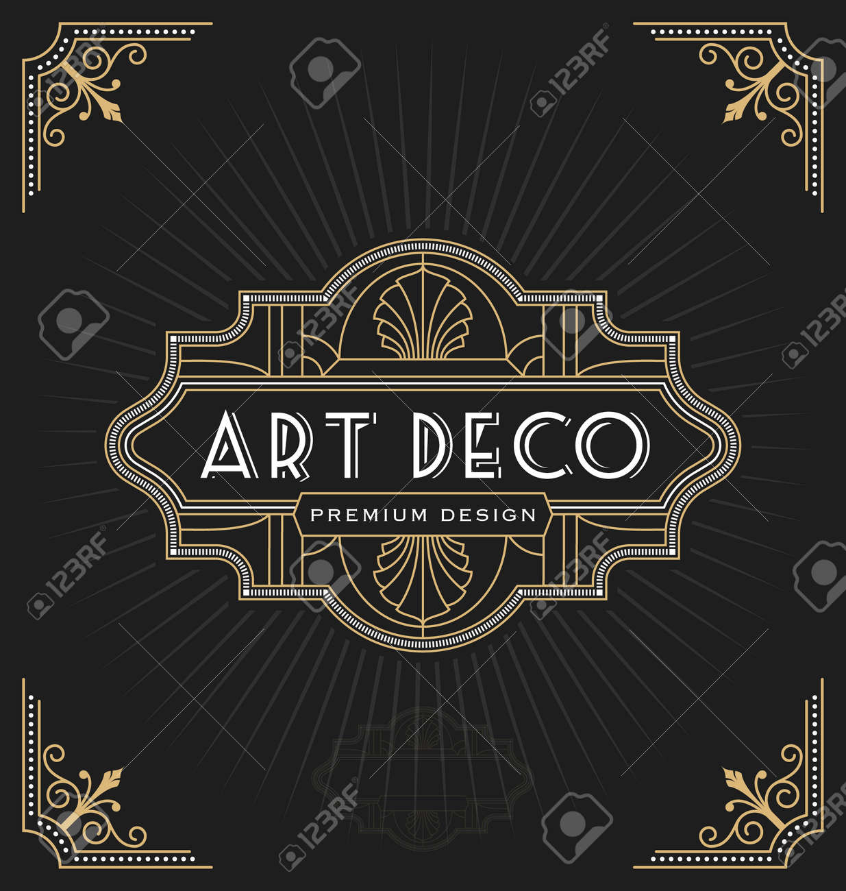 Art-Deco-Rahmen Und Label-Design Geeignet Für Luxuus Geschäft Wie ... Art-Deco-Rahmen Und Label-Design Geeignet Für Luxuus Geschäft Wie ...