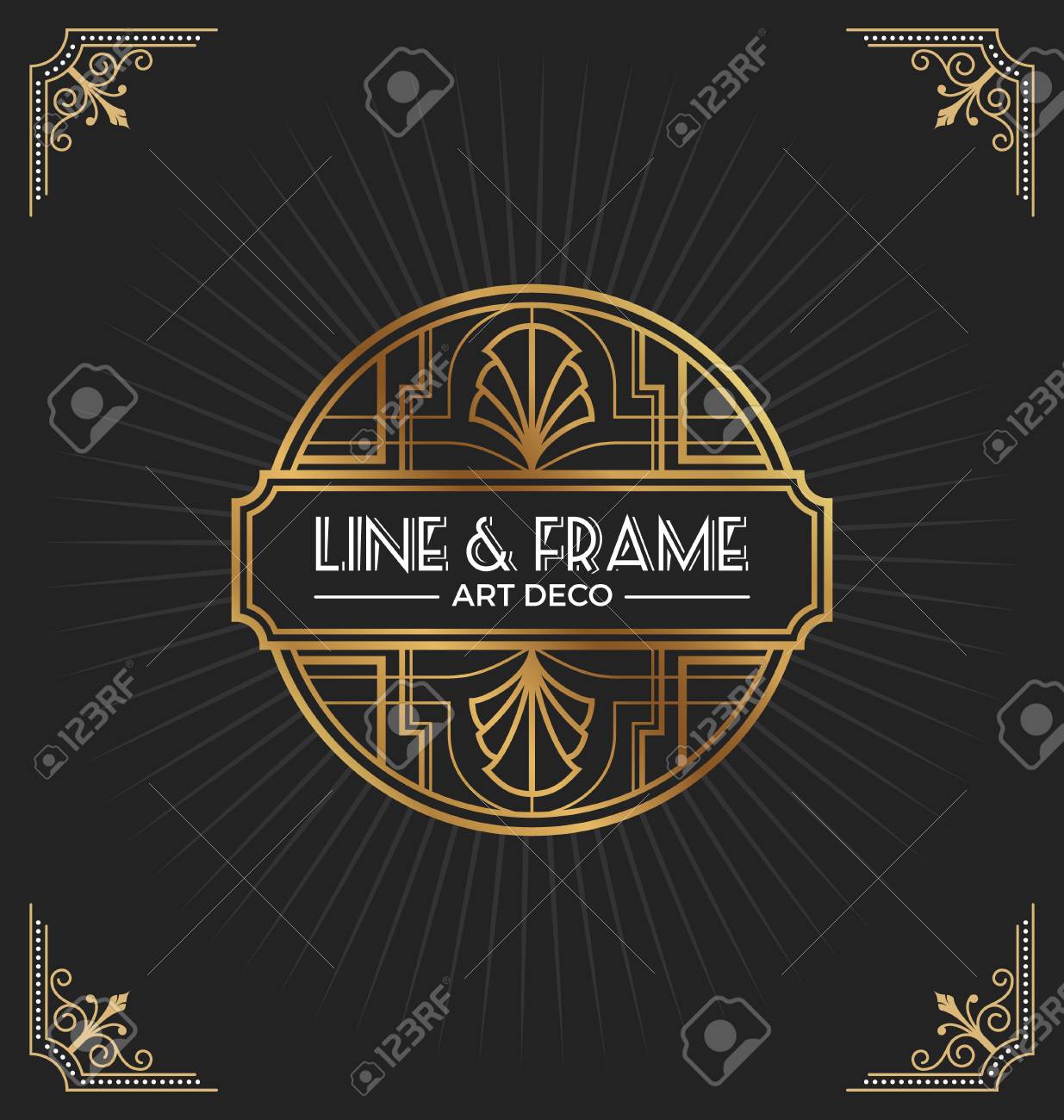 art deco banner