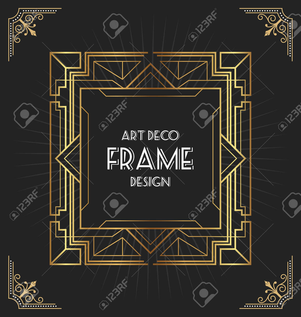 art deco banner