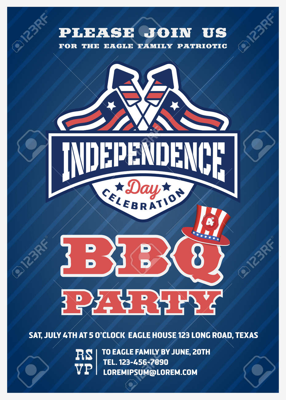 barbecues party invitation and response card fourth of july fourth of july invitation