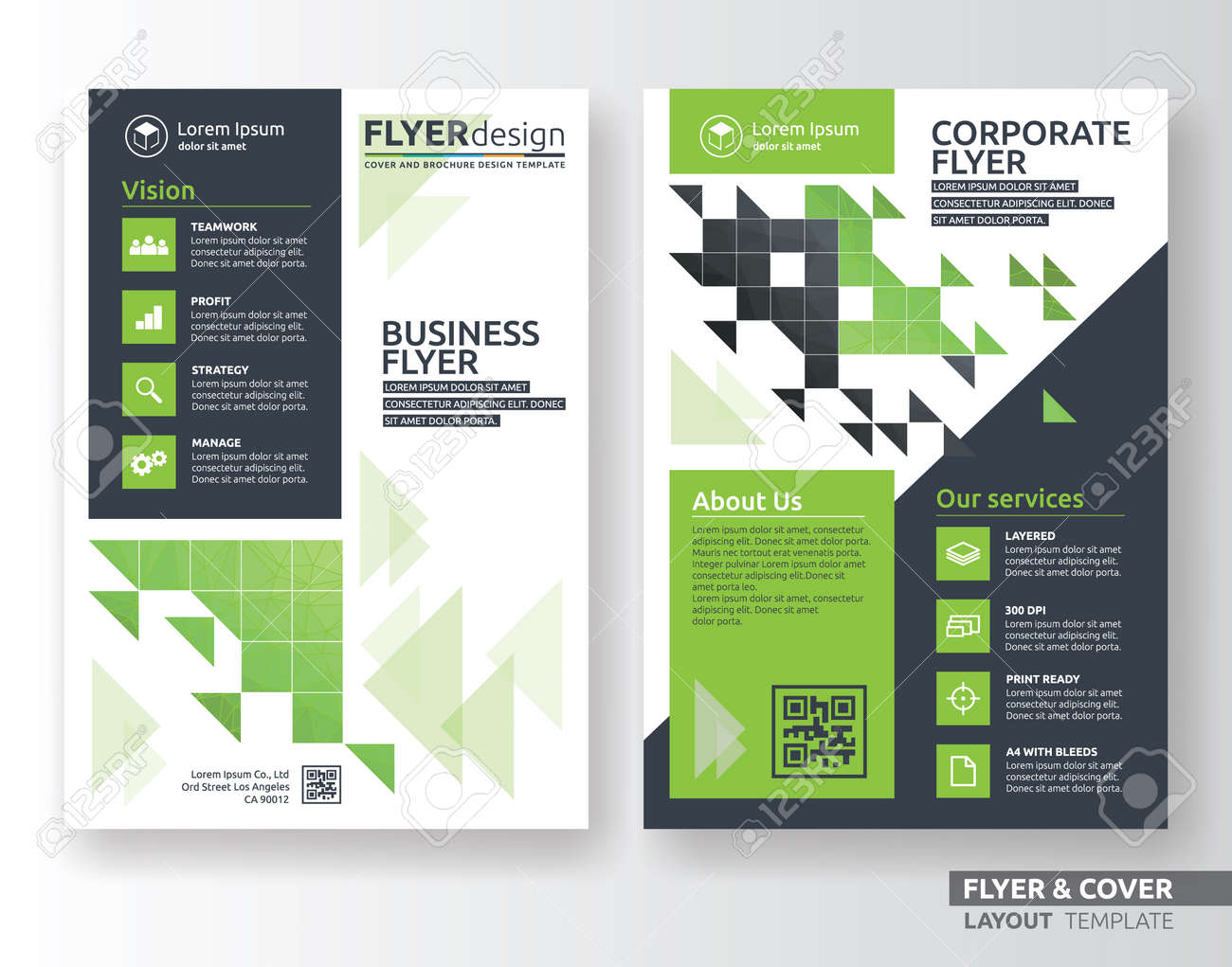 multipurpose corporate business flyer layout design suitable