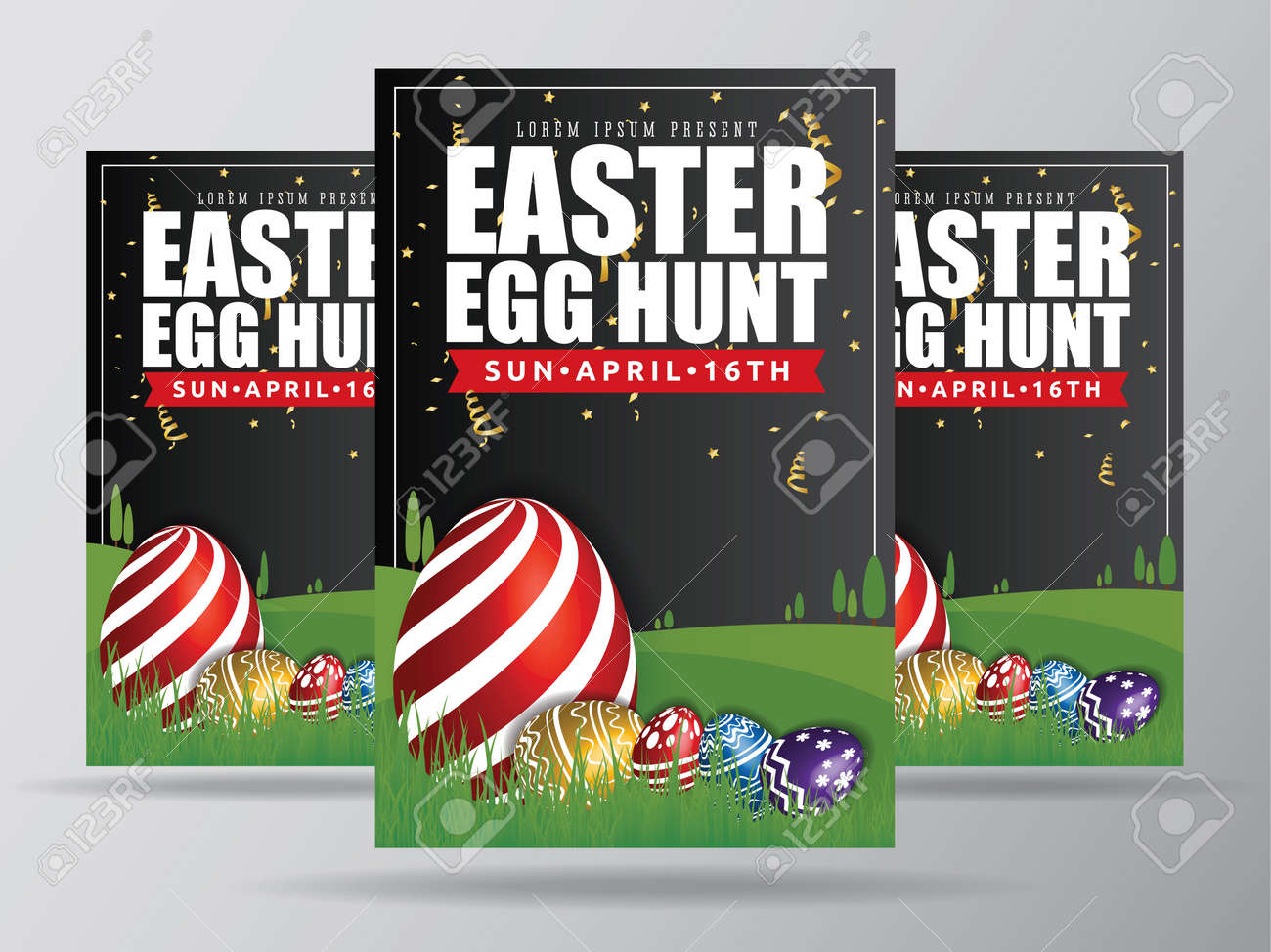 easter egg hunt flyer template
