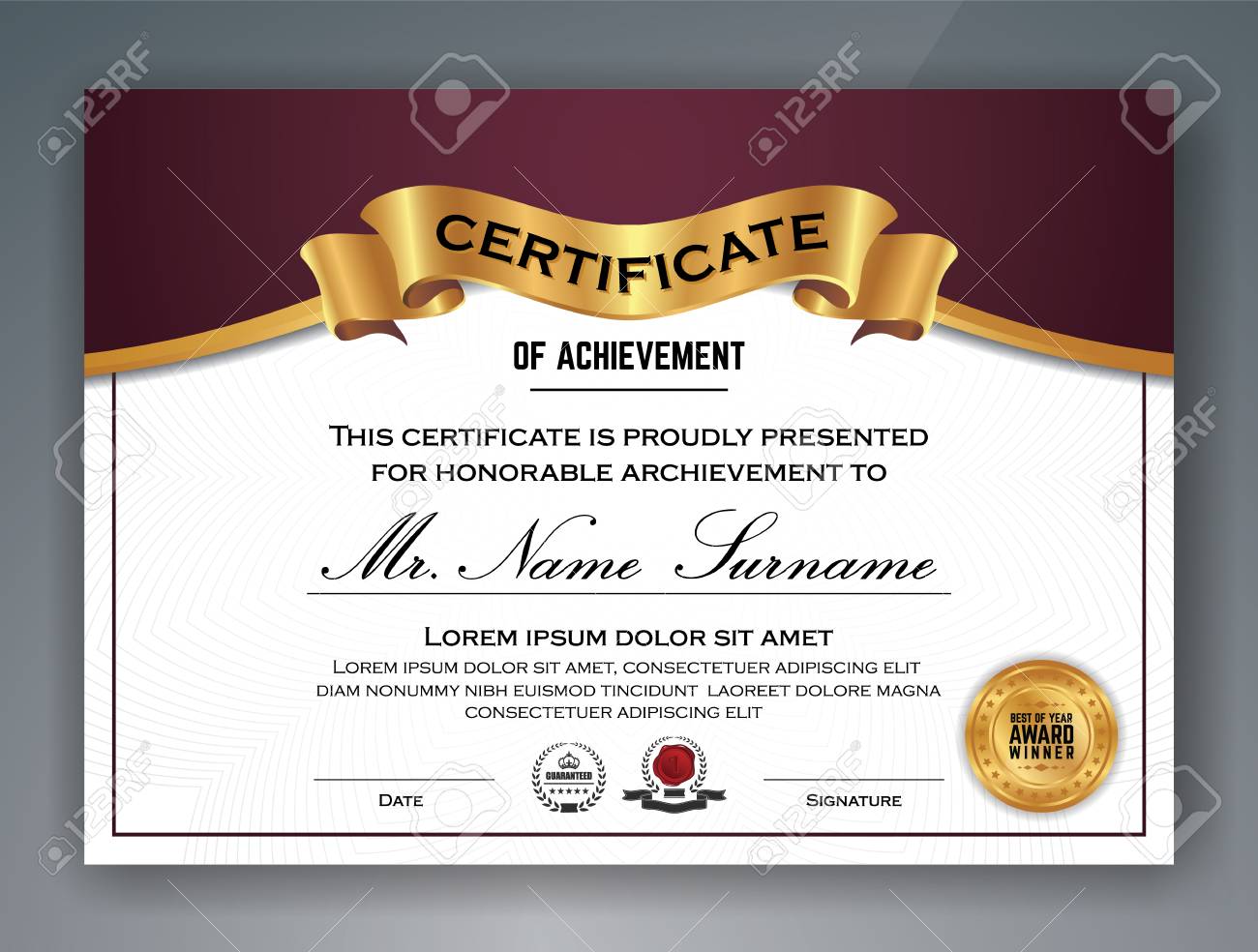 multipurpose professional certificate template design for print