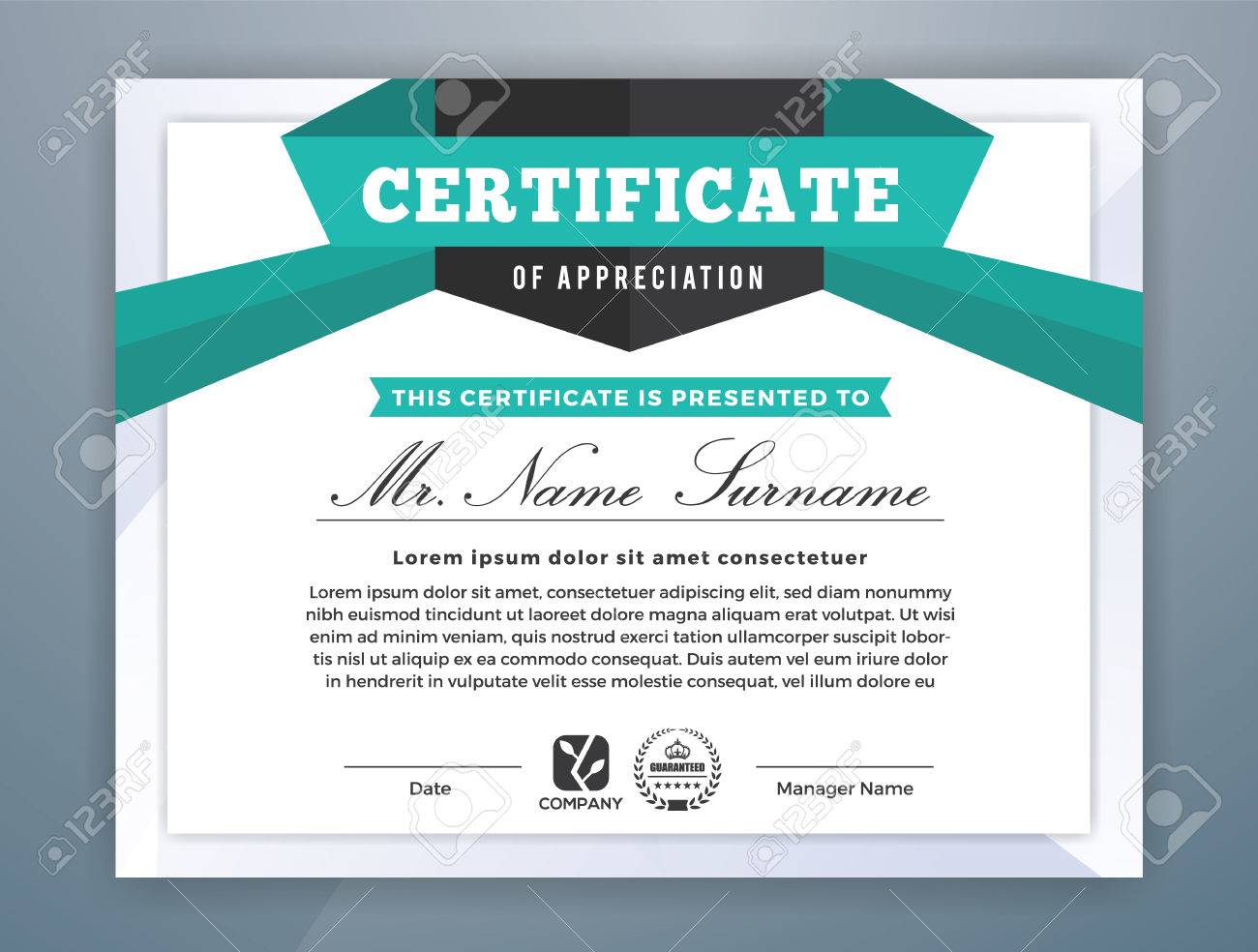 multipurpose modern professional certificate template design