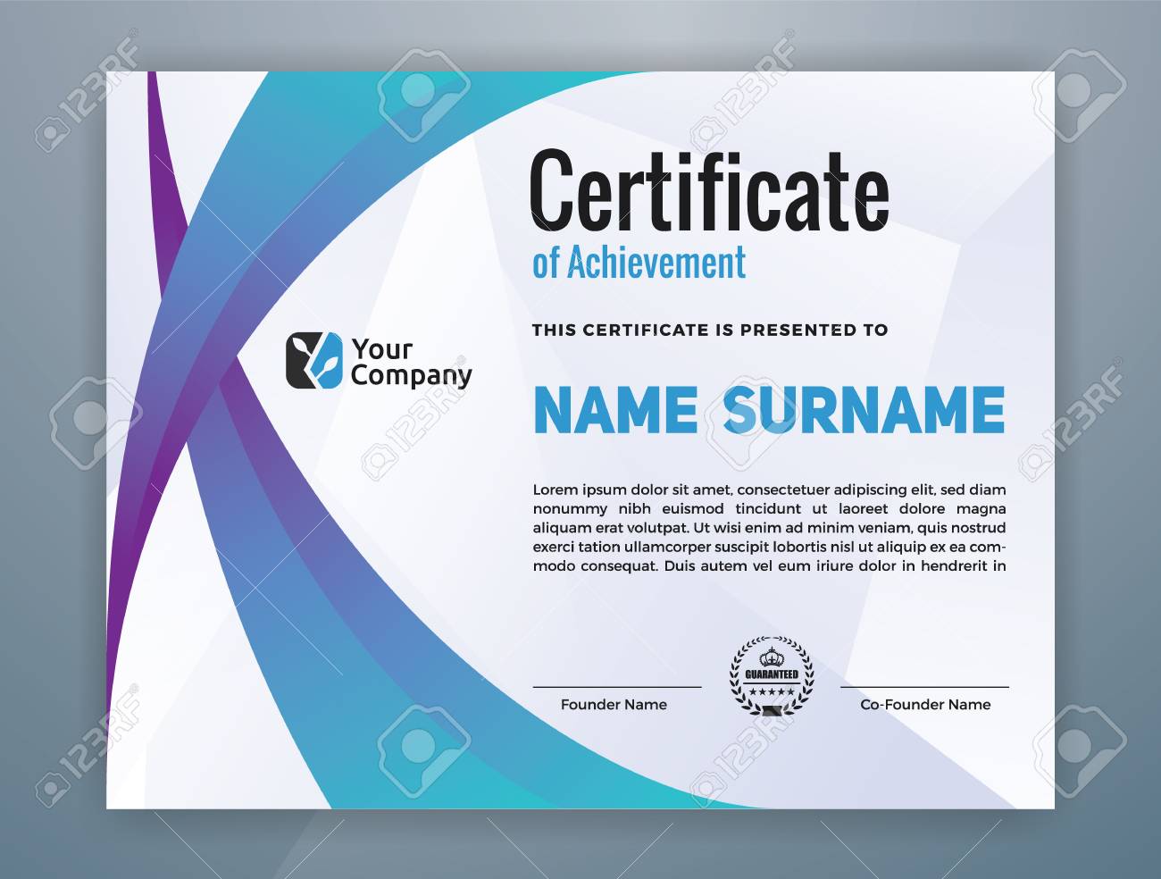 multipurpose modern professional certificate template design