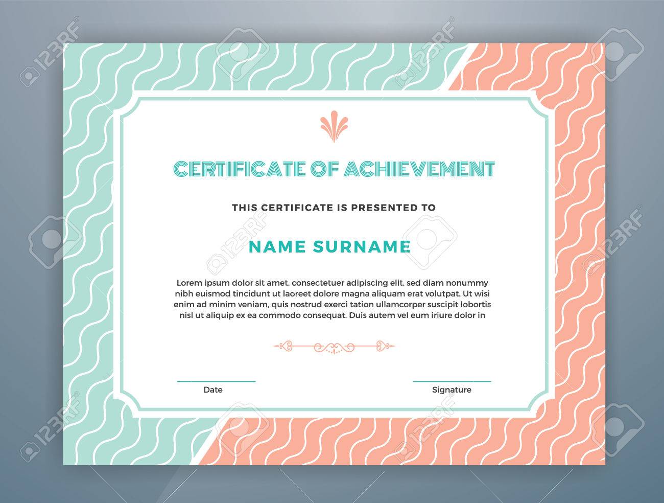 multipurpose modern professional certificate template design