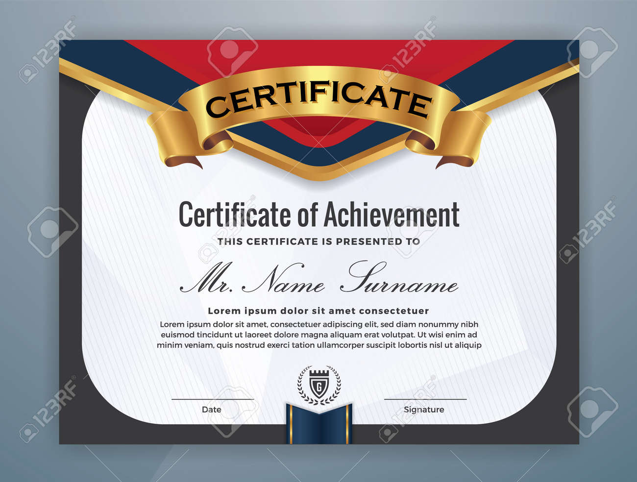 multipurpose modern professional certificate template design