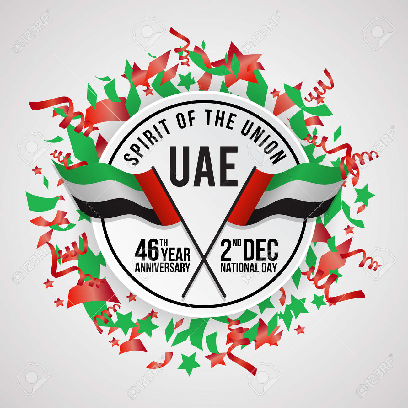 United Arab Emirates national day background design with colorful glitter and wavy flag. UAE holiday celebration background. Vector illustration - 87226982 United Arab Emirates national day background design with colorful glitter and wavy flag. UAE holiday celebration background. Vector illustration - 87226982