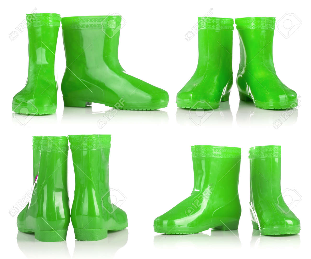 kids green rain boots