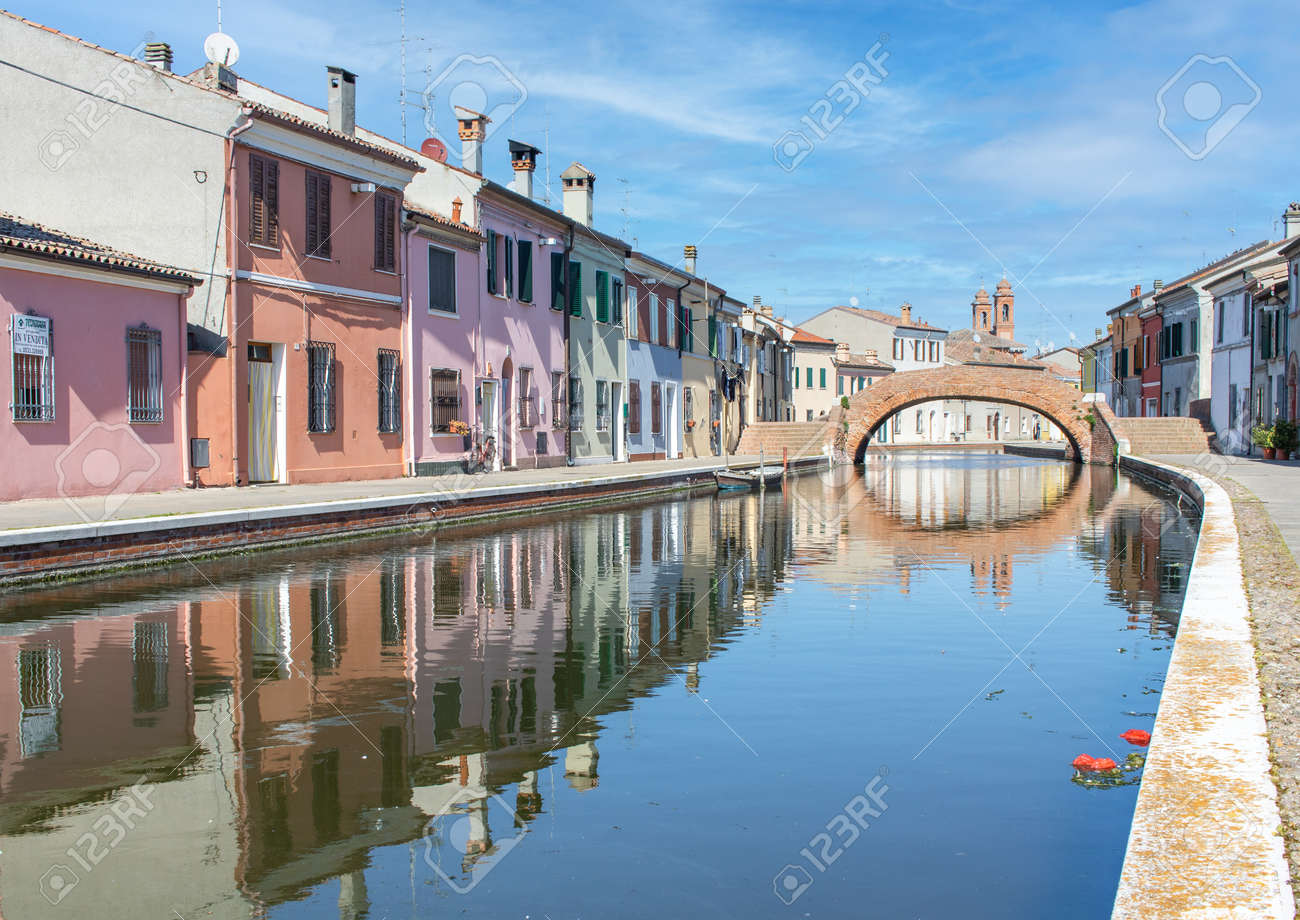 Comacchio, Italy - often compared to Venice for the canals and the architecture, Comacchio displays one of the most characteristic old towns in Emilia Romagna - 170448992 Comacchio, Italy - often compared to Venice for the canals and the architecture, Comacchio displays one of the most characteristic old towns in Emilia Romagna - 170448992
