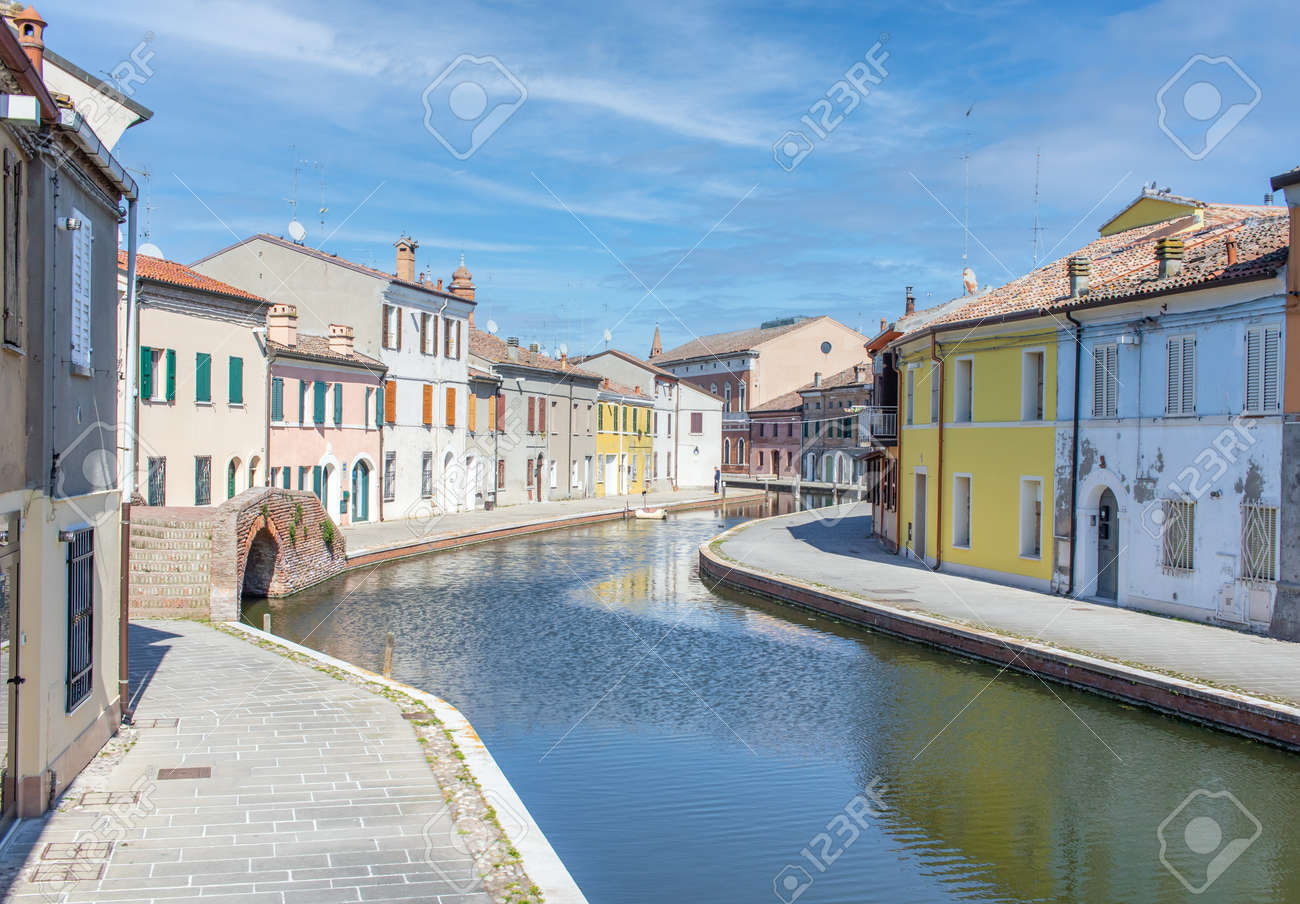 Comacchio, Italy - often compared to Venice for the canals and the architecture, Comacchio displays one of the most characteristic old towns in Emilia Romagna - 170449001 Comacchio, Italy - often compared to Venice for the canals and the architecture, Comacchio displays one of the most characteristic old towns in Emilia Romagna - 170449001