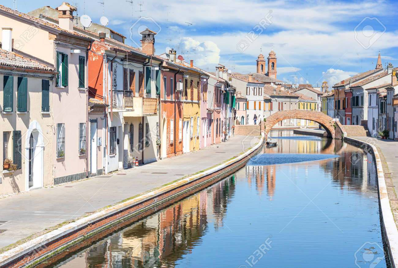 Comacchio, Italy - often compared to Venice for the canals and the architecture, Comacchio displays one of the most characteristic old towns in Emilia Romagna - 170449002 Comacchio, Italy - often compared to Venice for the canals and the architecture, Comacchio displays one of the most characteristic old towns in Emilia Romagna - 170449002