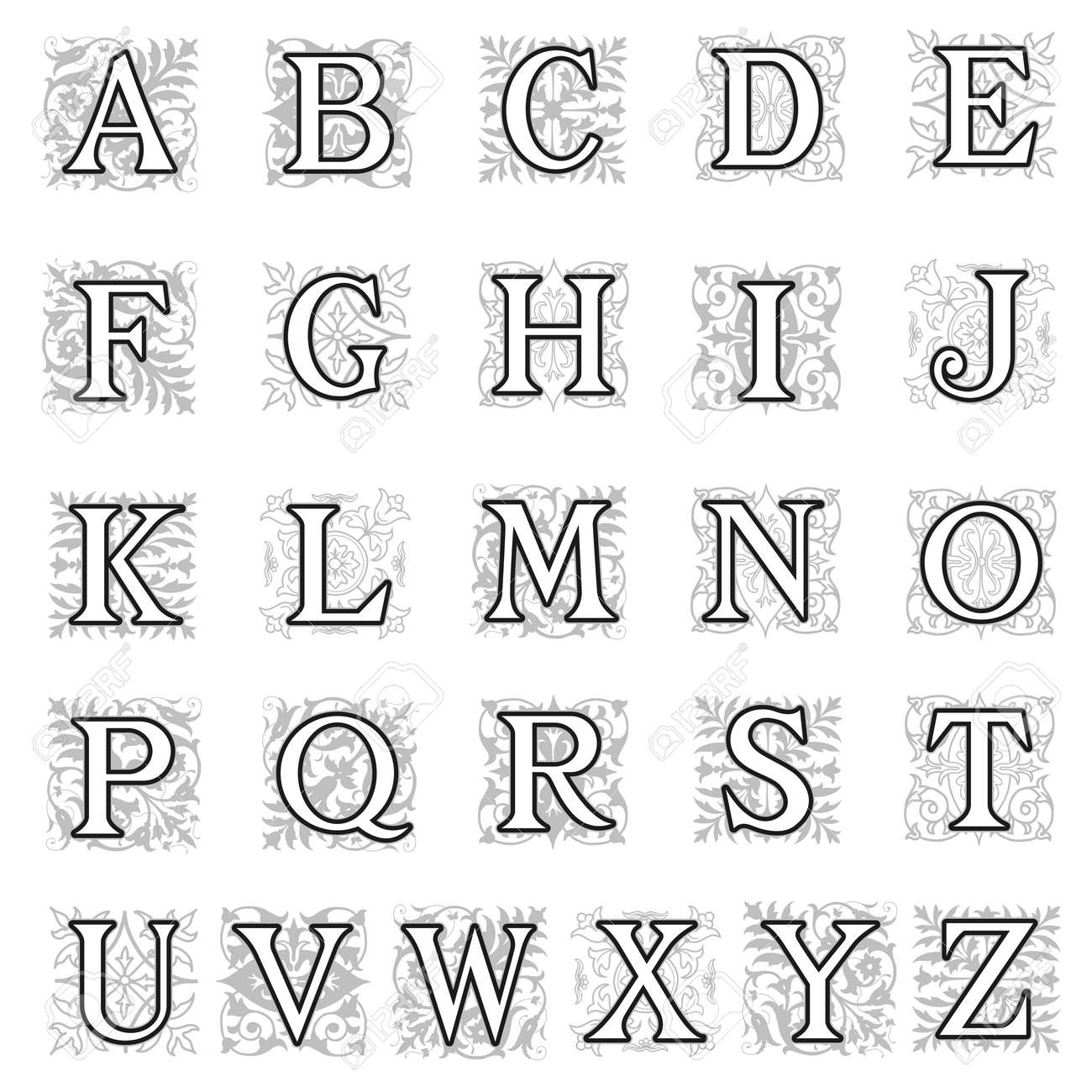 colourful vector illustration of a complete set of alphabet letters letter and alphabet