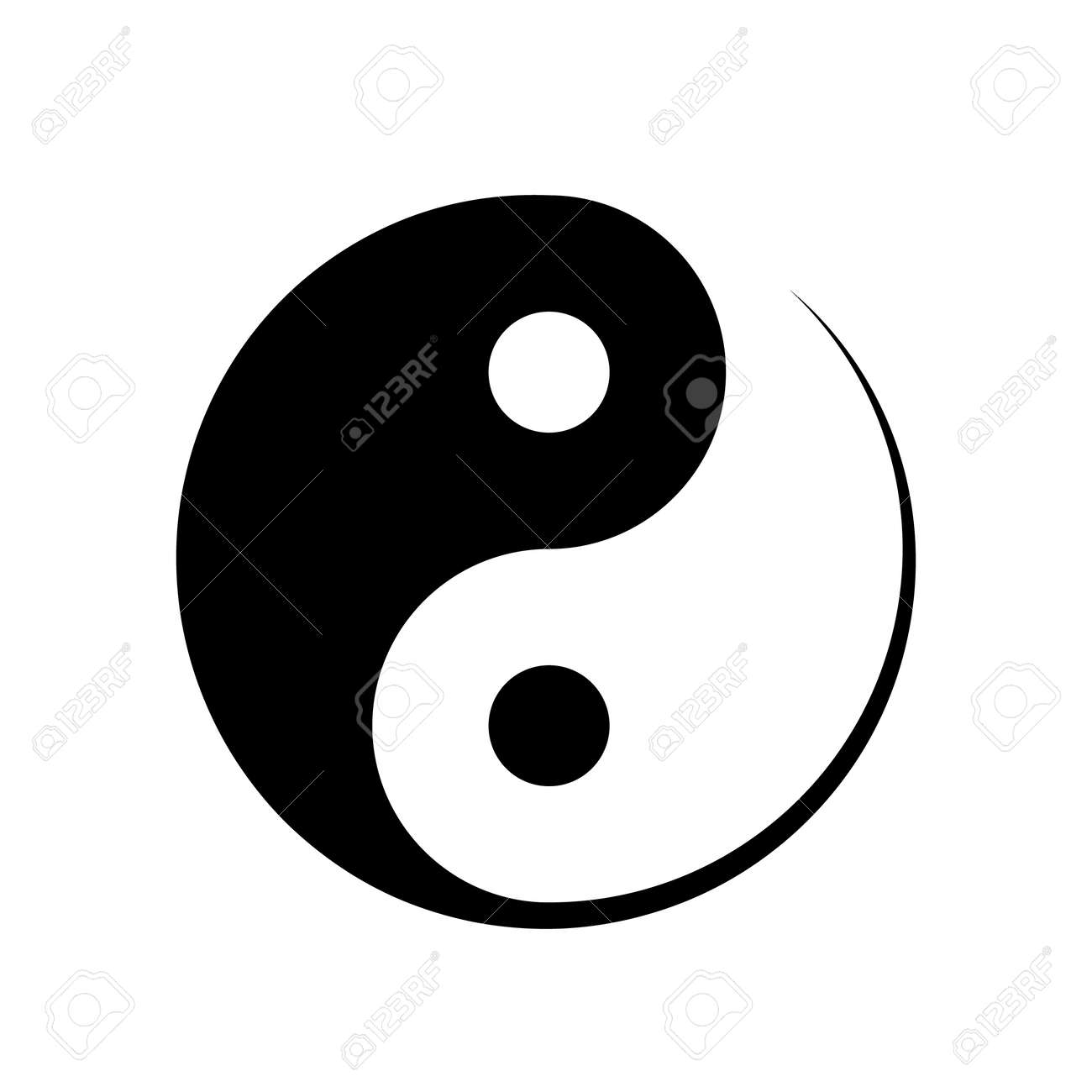 Black And White Yin Yang Symbol Symbolising Harmony Unity