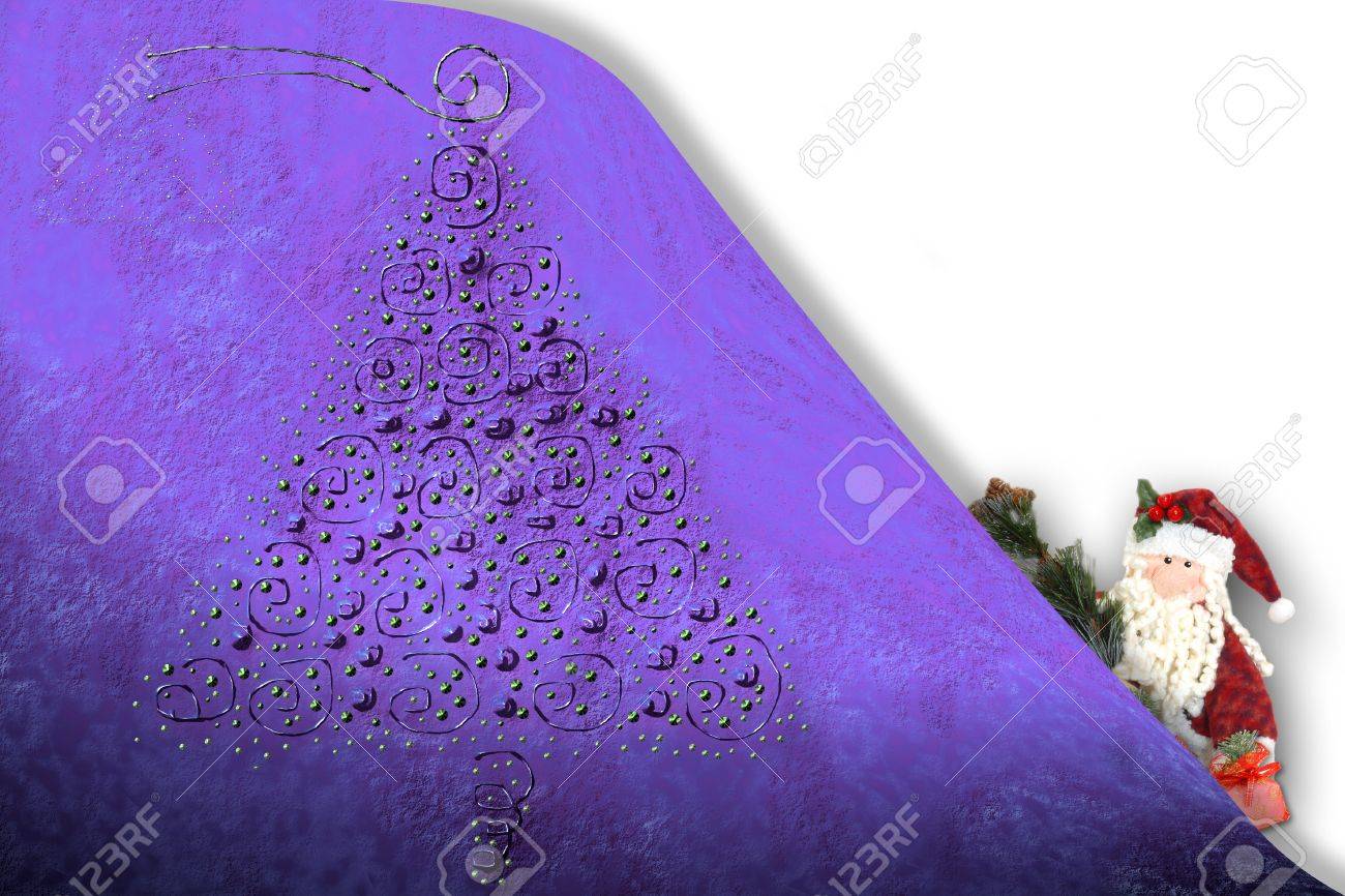 クリスマス イラストの壁紙クリスマス ツリーとサンタ面白い の写真素材 画像素材 Image 1064