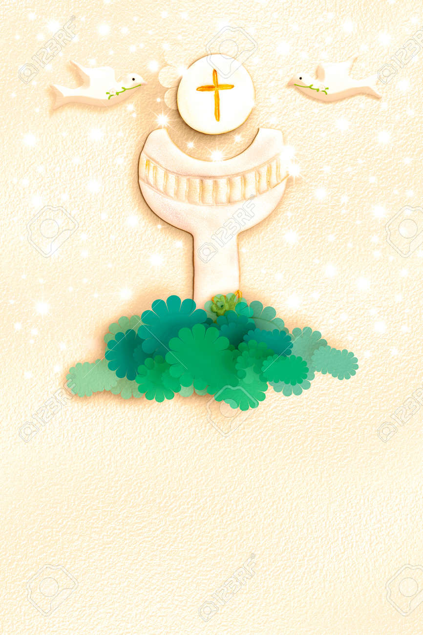 My First Holy Communion Invitation Reminder Card Chalice And Stock