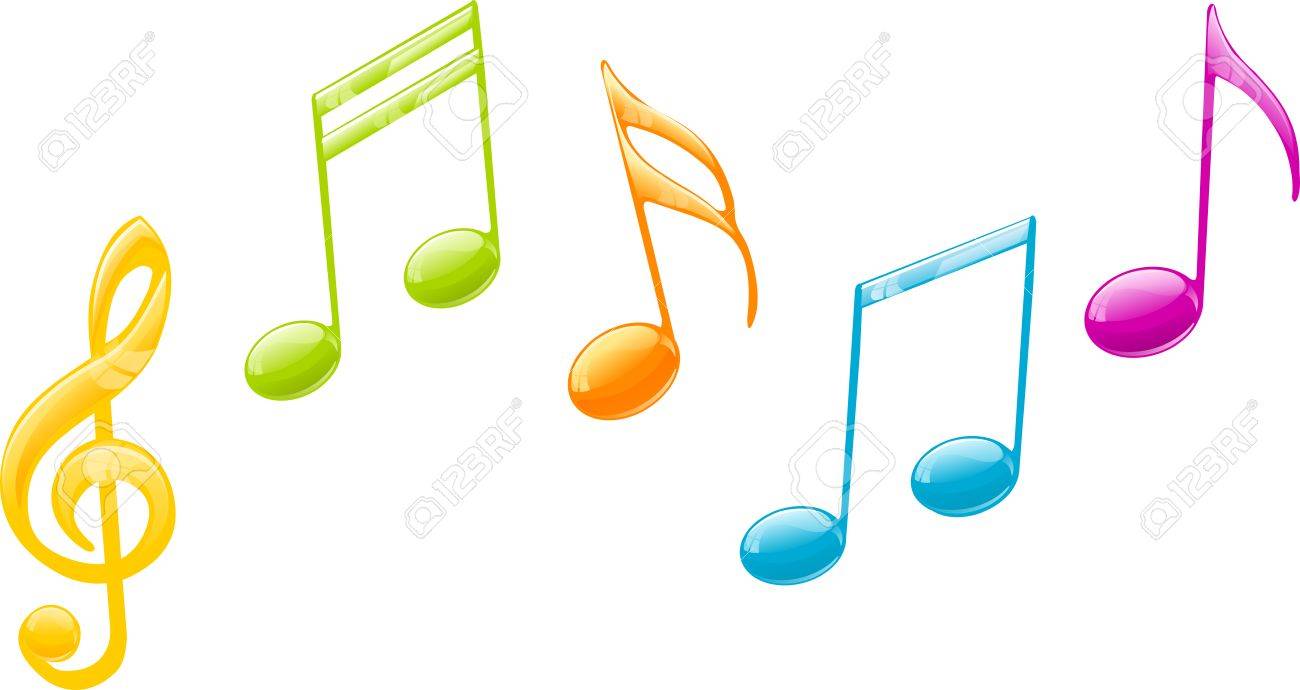Colorful Music Notes In Glass Bubbles Style Royalty Free Cliparts Vectors And Stock Illustration Image 59395490