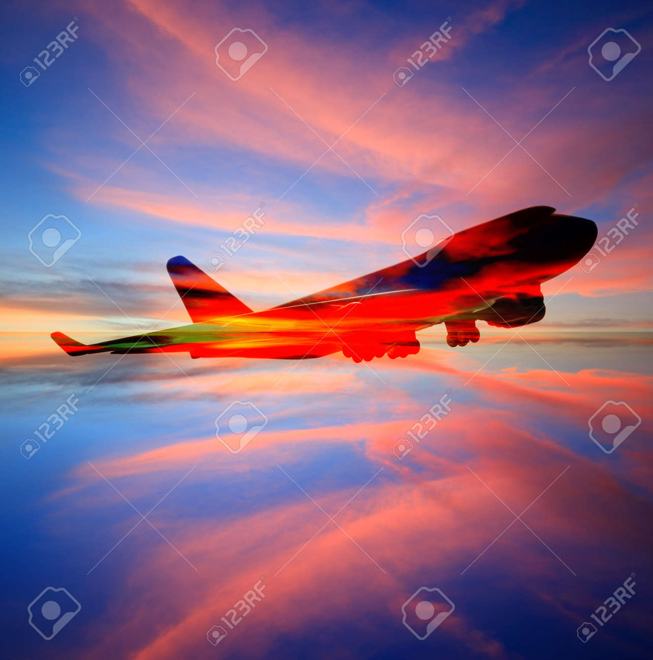 passenger plane on sky at sunset time very beautiful , use for air transport ,journey and travel industry business - 40644735 passenger plane on sky at sunset time very beautiful , use for air transport ,journey and travel industry business - 40644735