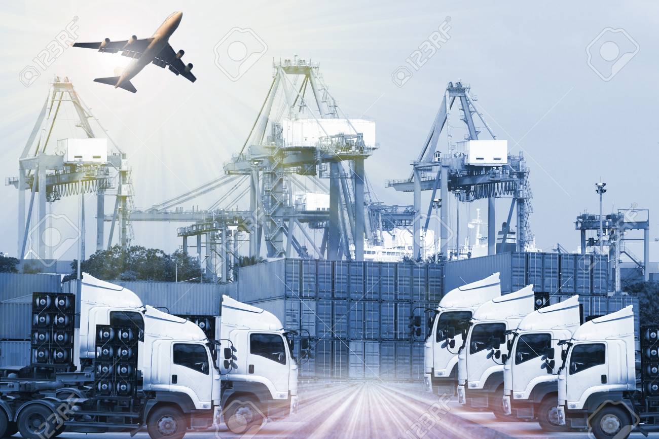 Industrial Container Cargo freight ship for Logistic Import Export concept - 62111284 Industrial Container Cargo freight ship for Logistic Import Export concept - 62111284