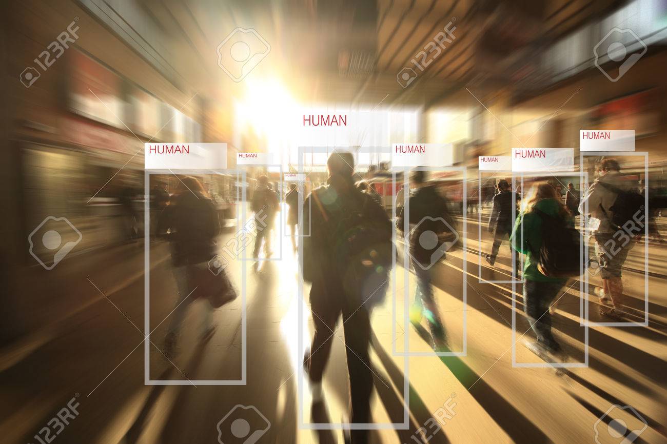 technology of machine or robot Learning analytics identify human technology , Software analytics and recognition people in city with flare light effect ,Artificial intelligence concept. - 86688728 technology of machine or robot Learning analytics identify human technology , Software analytics and recognition people in city with flare light effect ,Artificial intelligence concept. - 86688728
